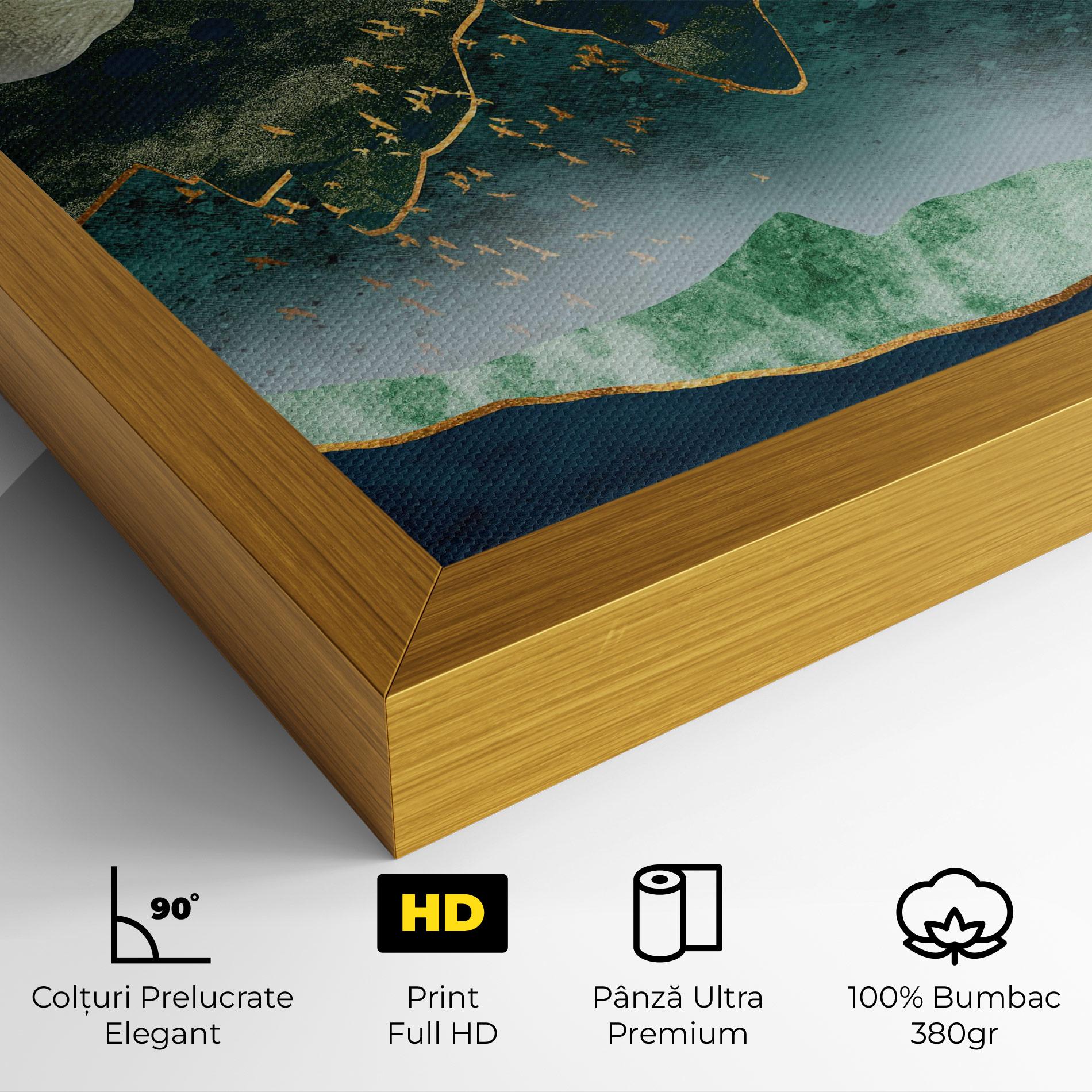 Tablou Canvas Golden Mountains mockup 4