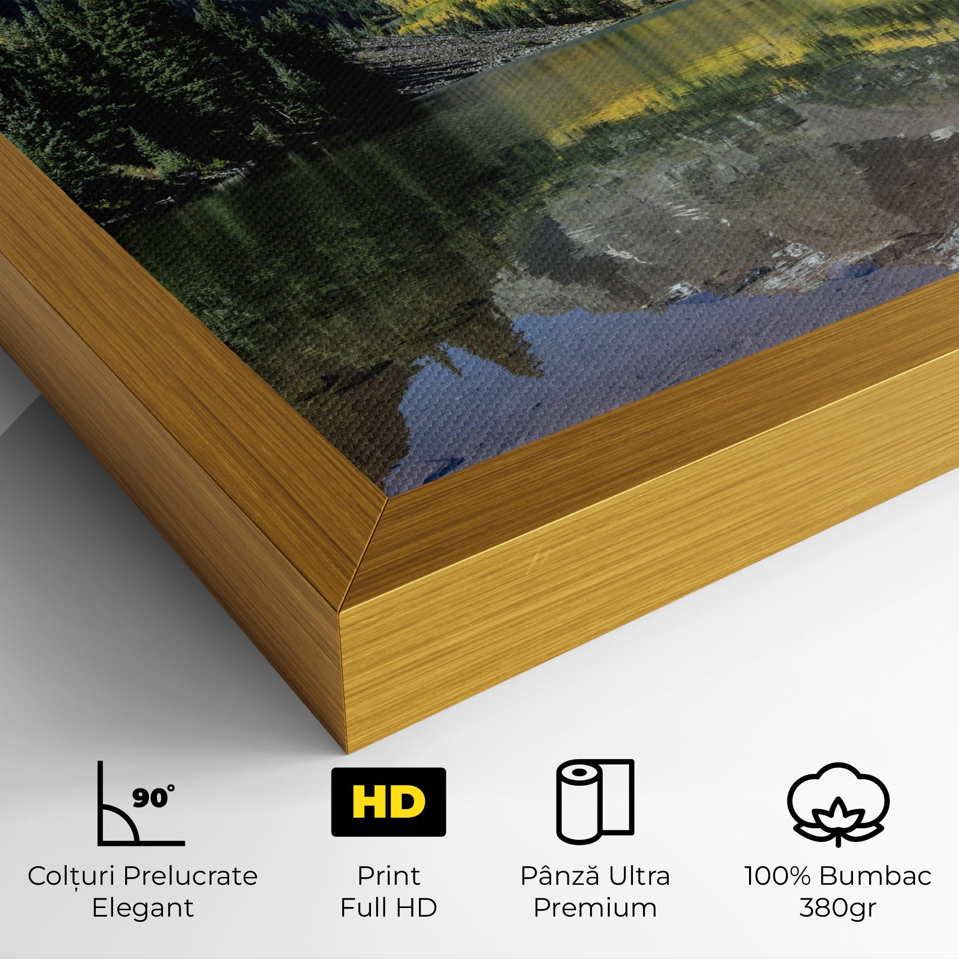 Tablou Canvas Lake Green Mountain mockup 4