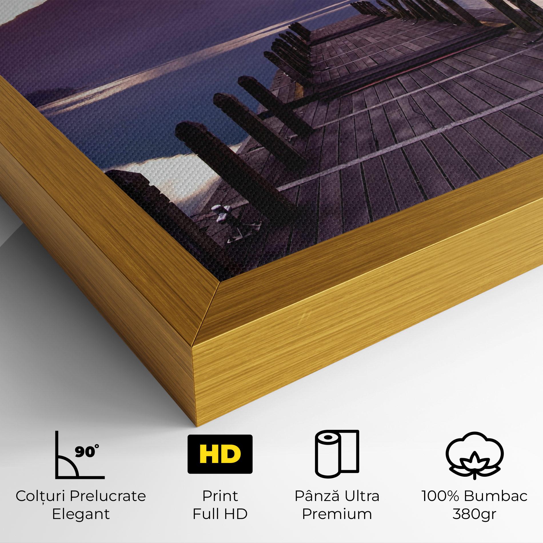 Tablou Canvas Pink Sky Over The Lake mockup 4