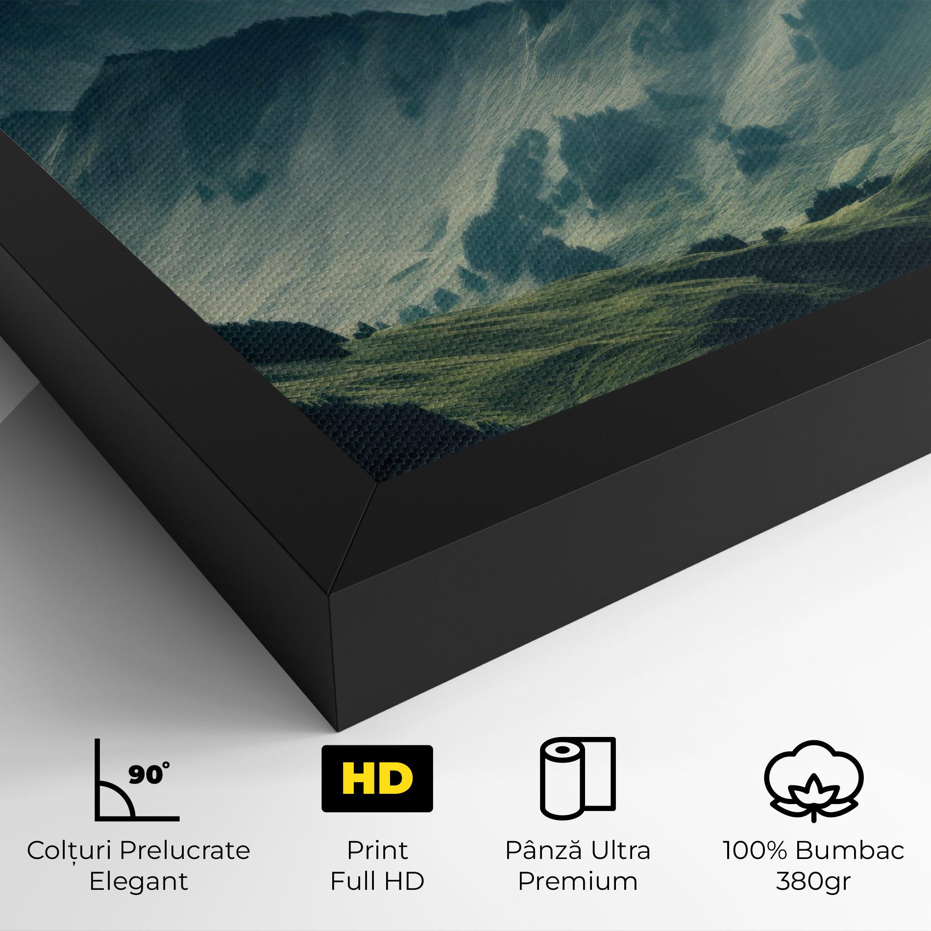 Tablou Canvas Amazing Foggy Mountain mockup 4