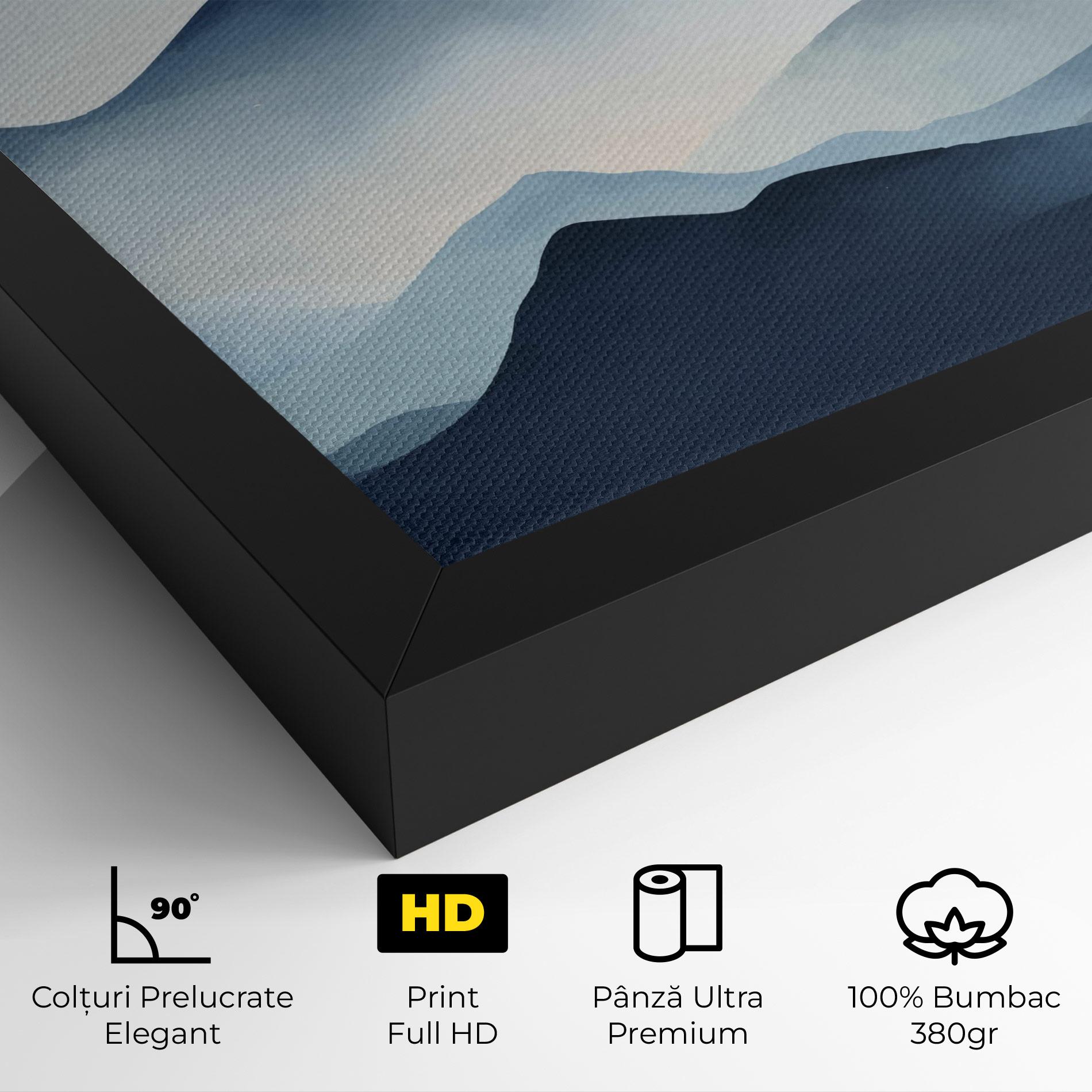 Tablou Canvas Blue Foggy Mountain mockup 4
