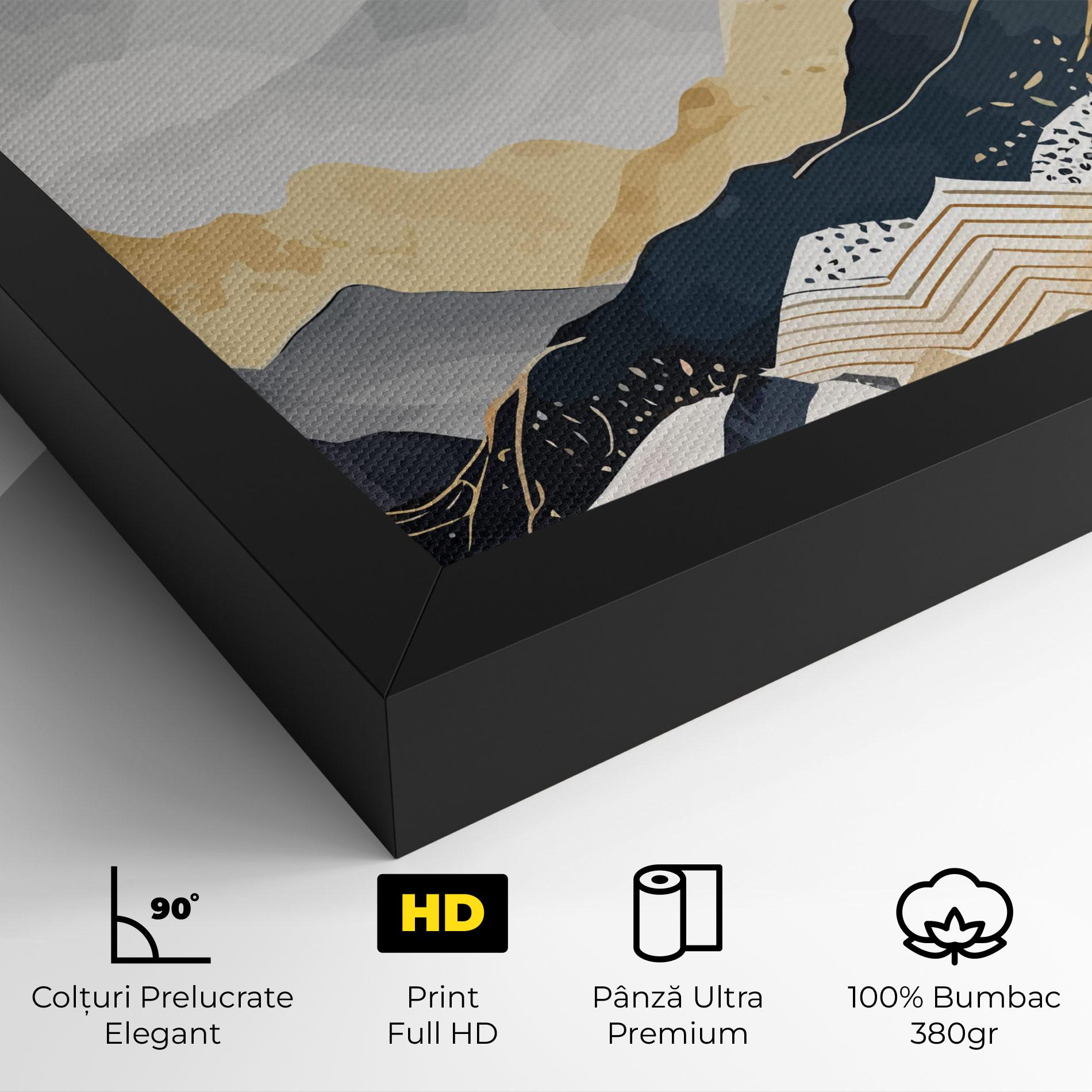 Tablou Canvas Blue Gold Mountain mockup 4
