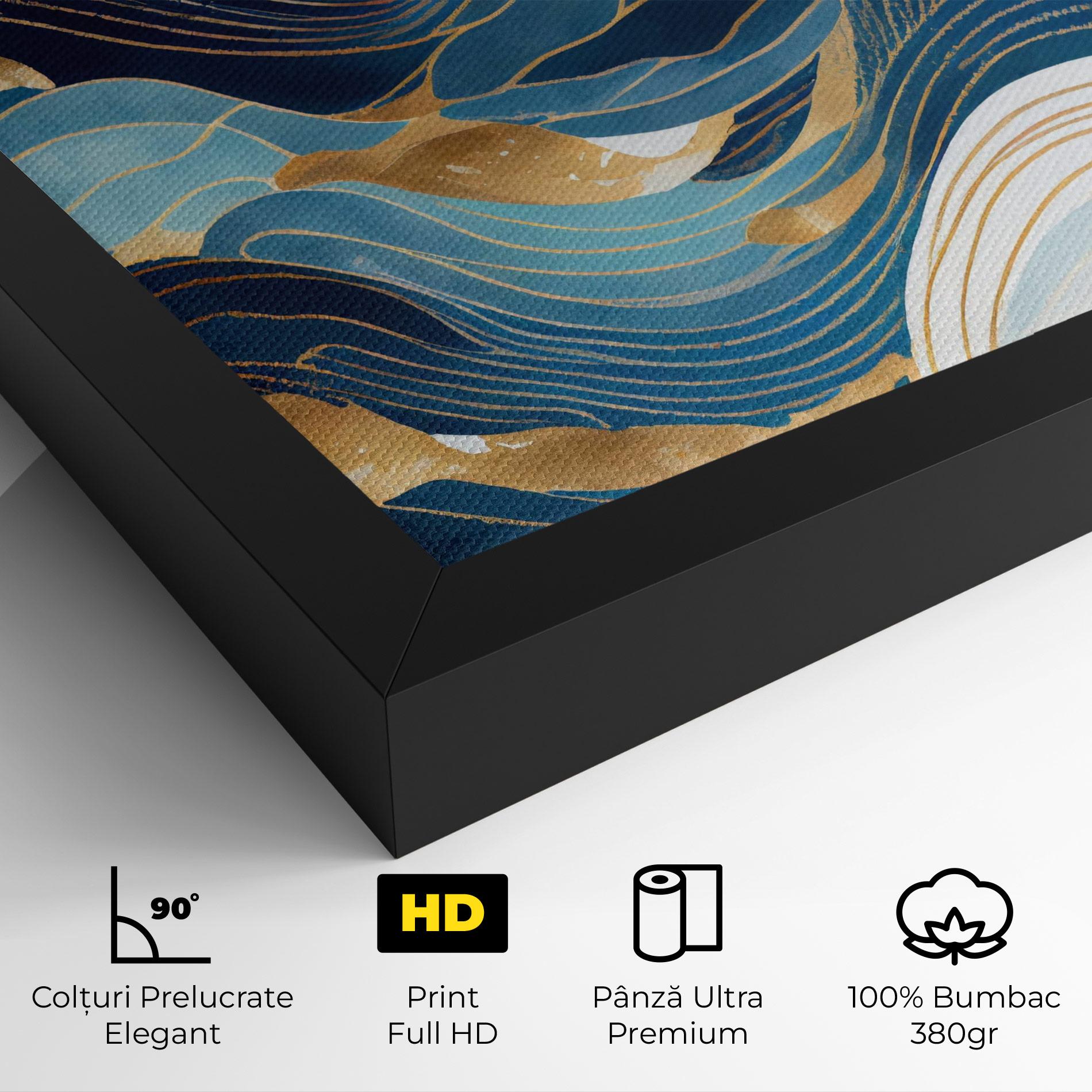 Tablou Canvas Blue Wave Mountain mockup 4