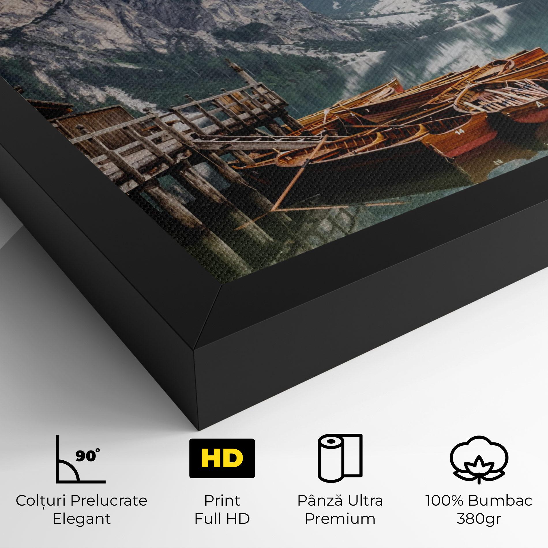 Tablou Canvas Boat Lake Mountain mockup 4