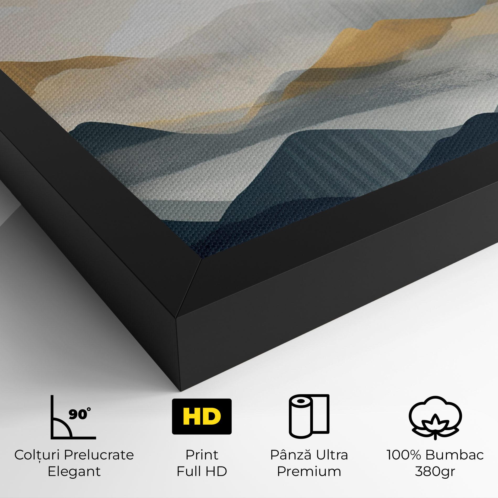 Tablou Canvas Gold Foggy Blue mockup 4