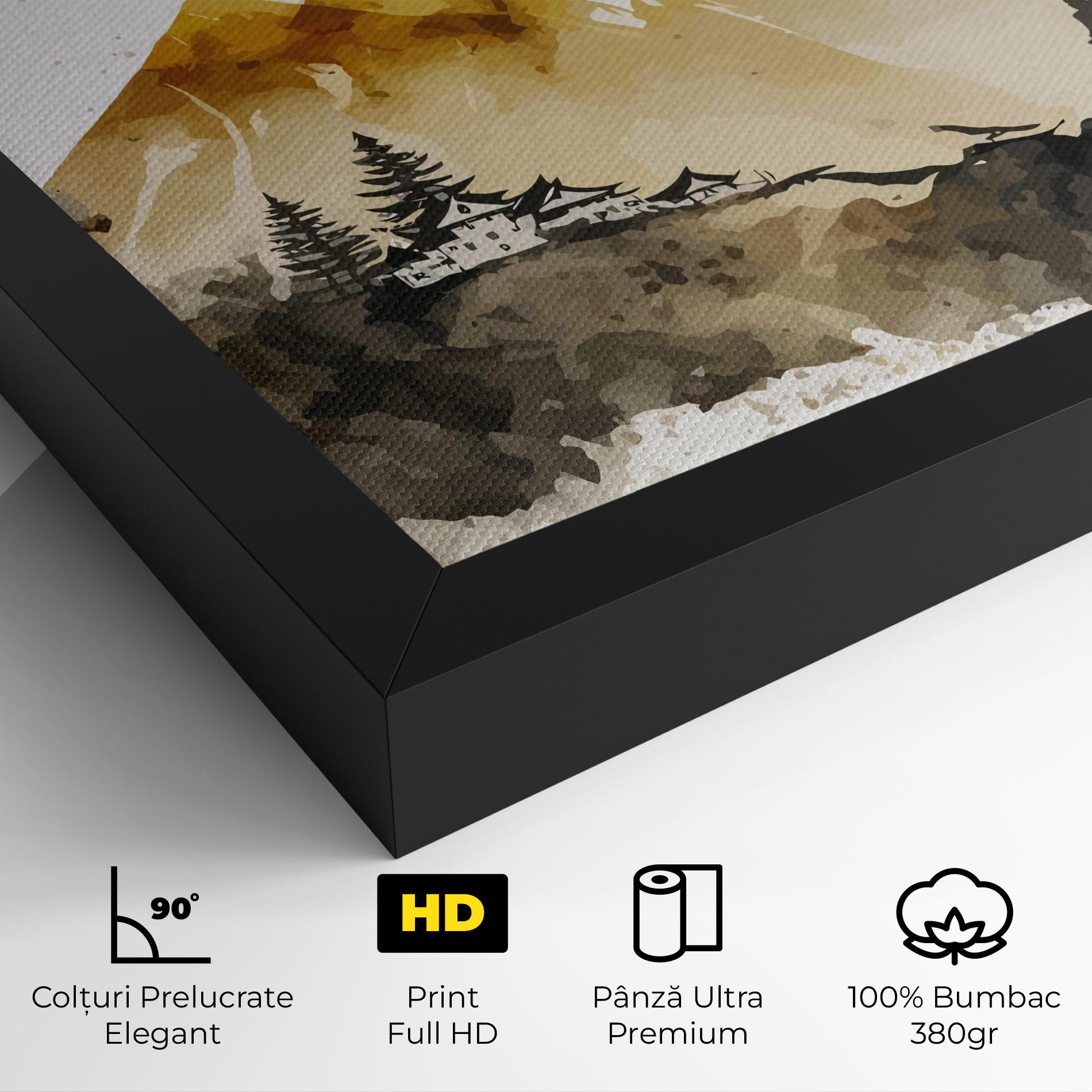 Tablou Canvas Gold Mountain Art mockup 4