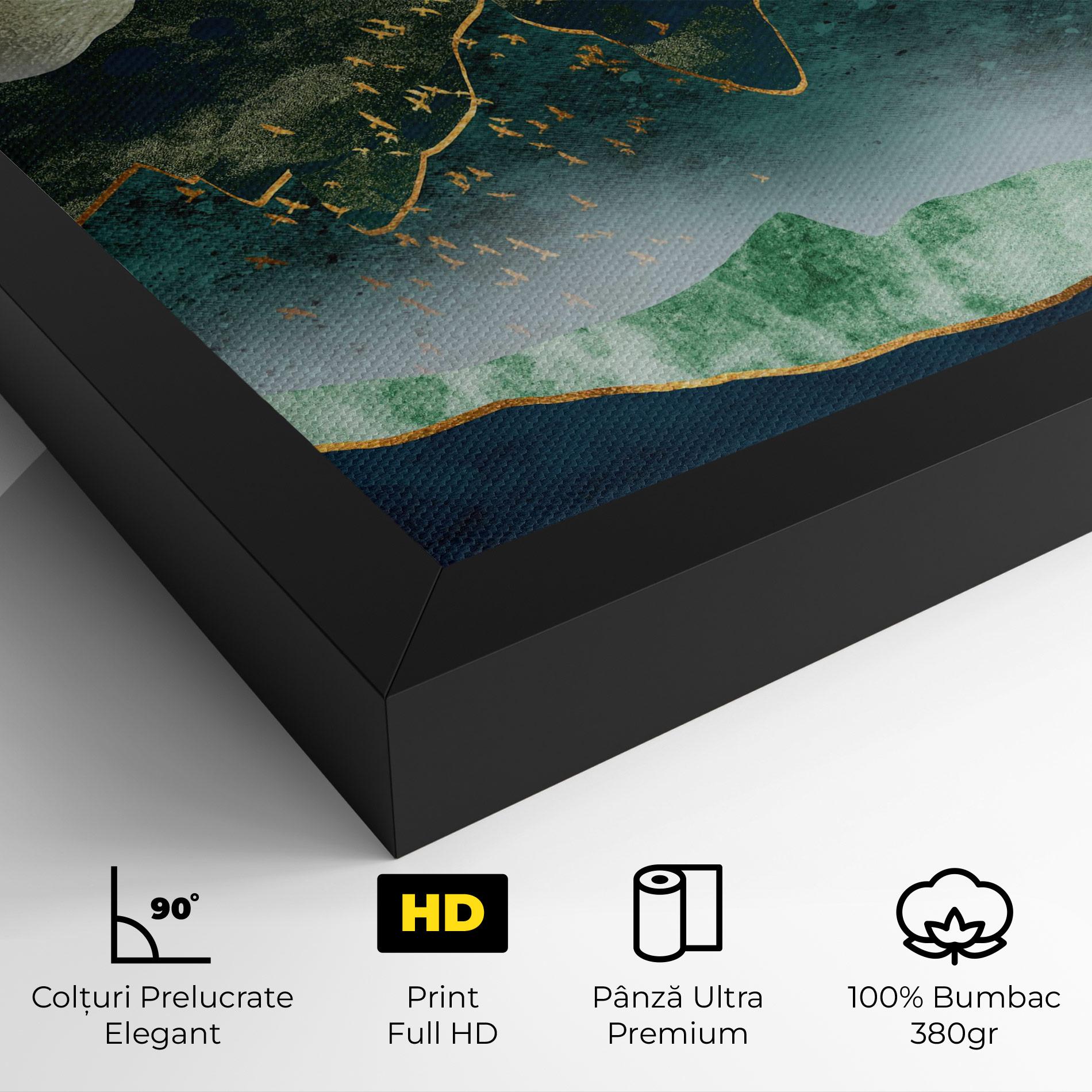 Tablou Canvas Golden Mountains mockup 4