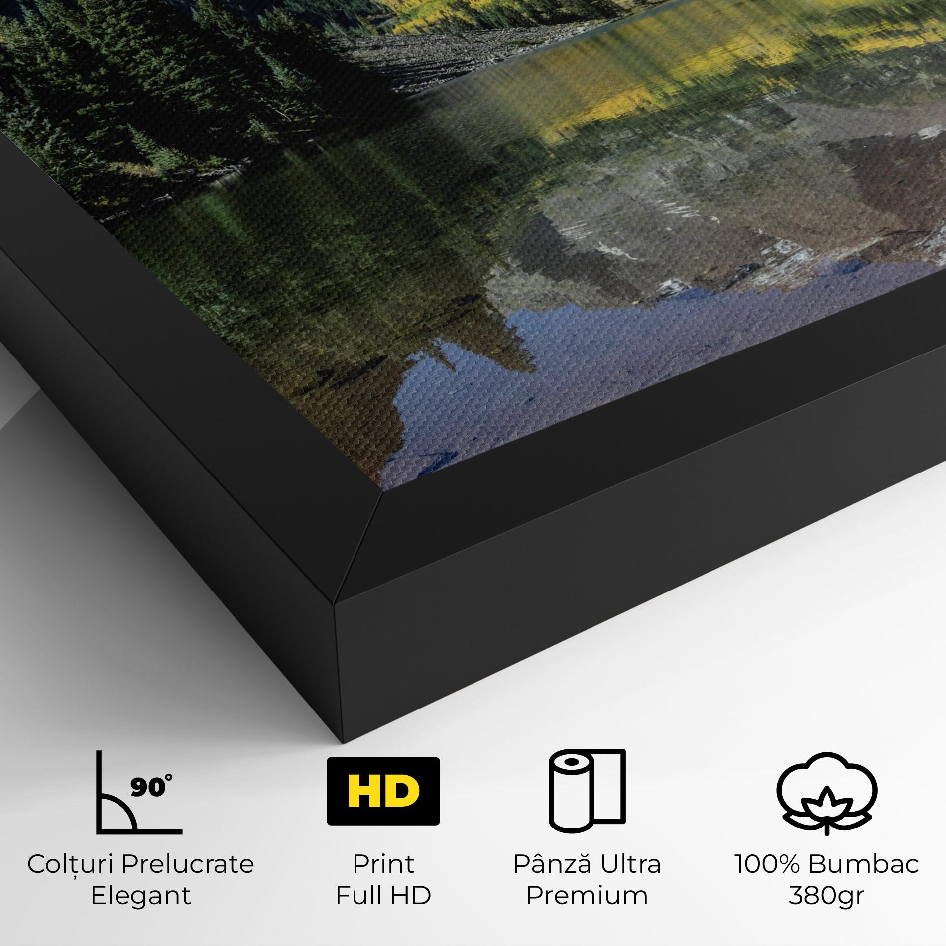 Tablou Canvas Lake Green Mountain mockup 4
