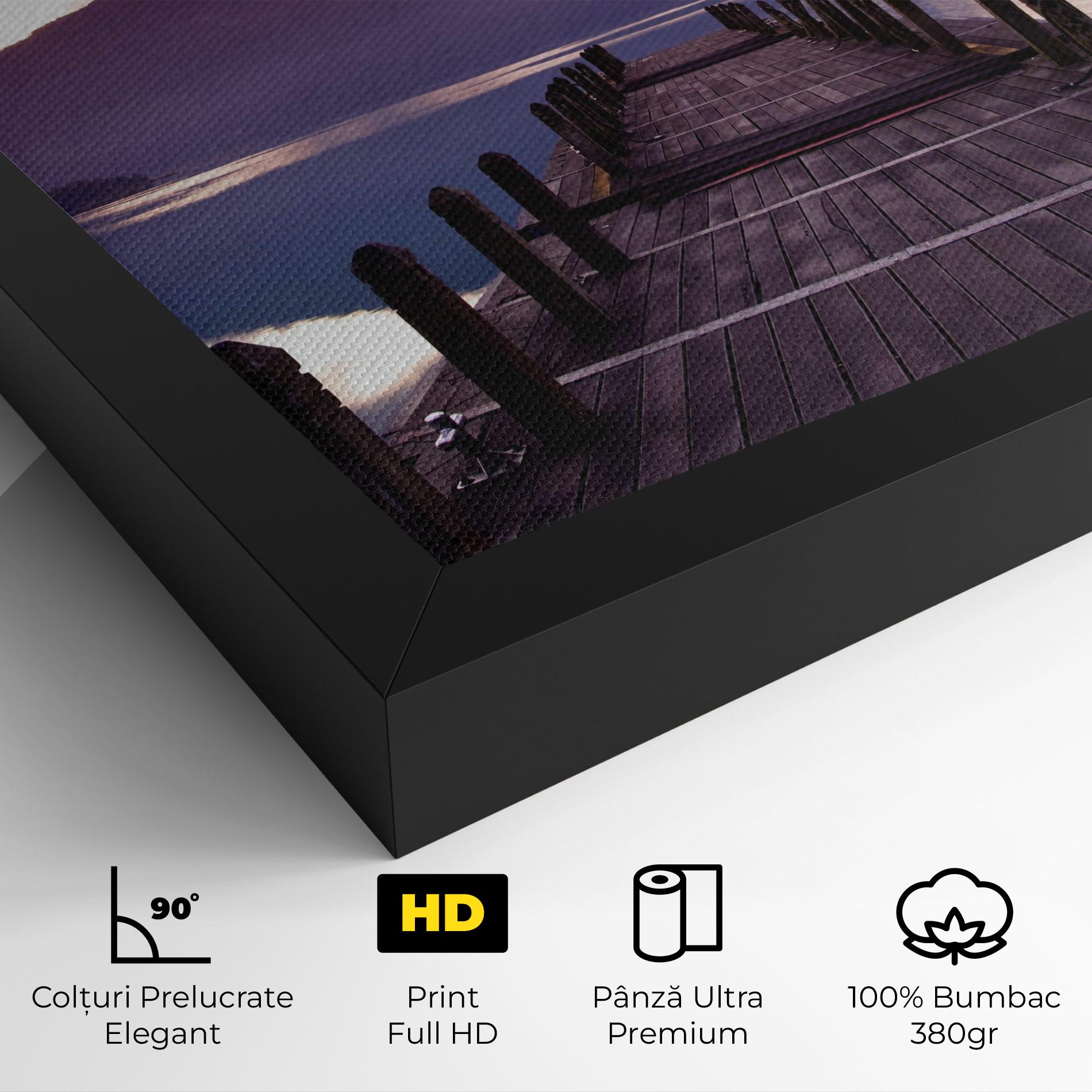 Tablou Canvas Pink Sky Over The Lake mockup 4