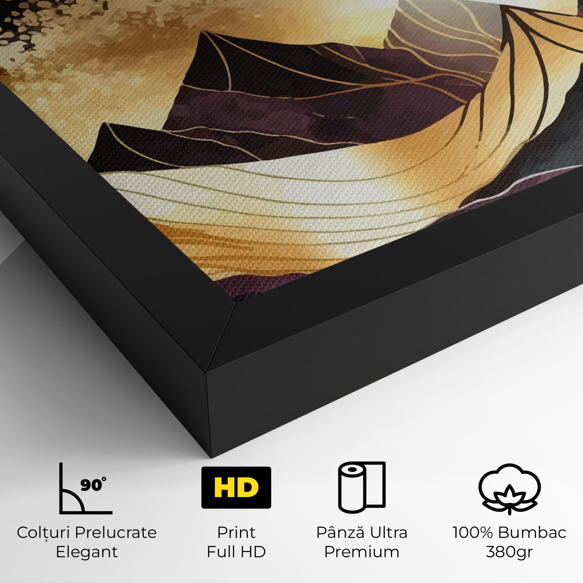 Tablou Canvas Purple Gold Mountain mockup 4