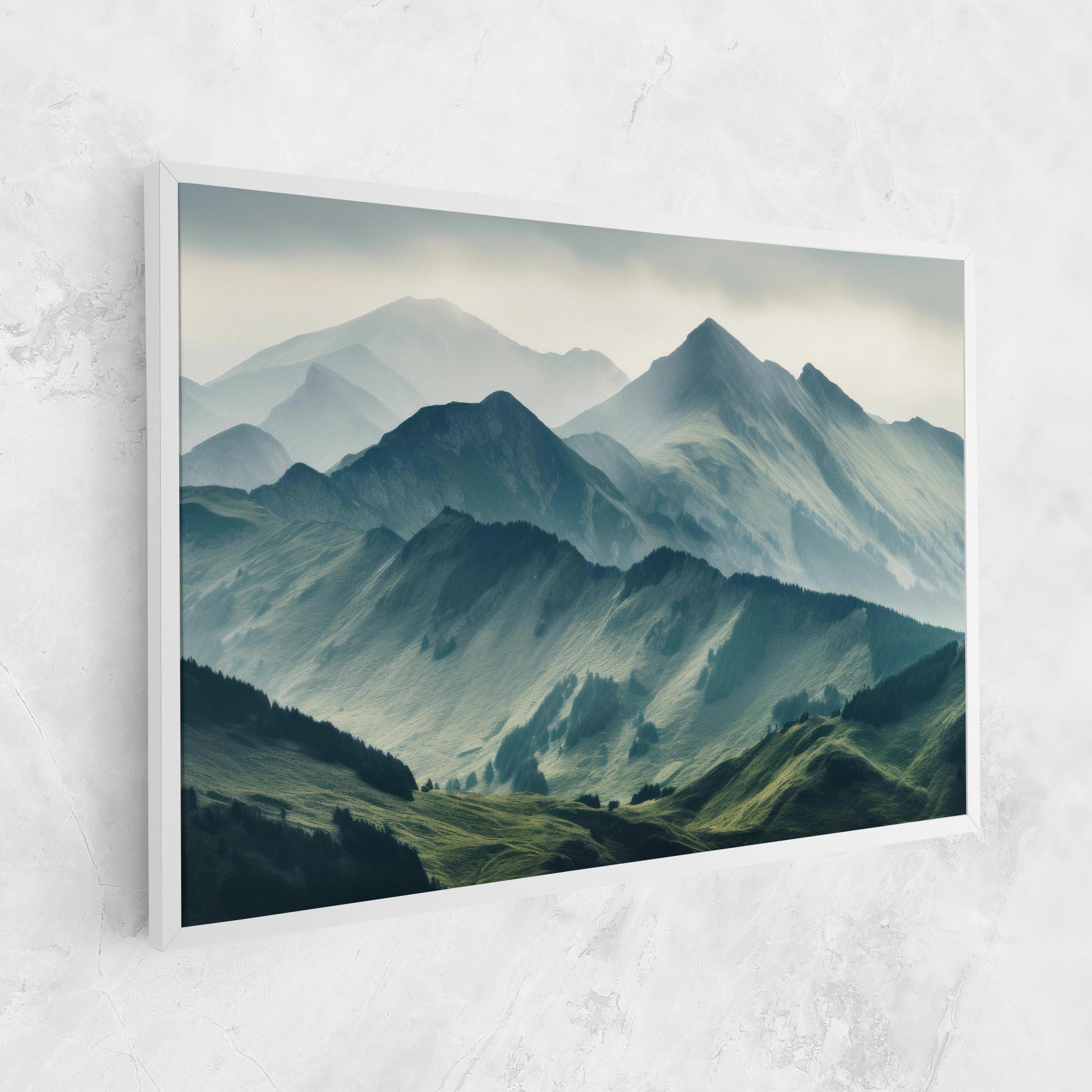 Tablou Canvas Amazing Foggy Mountain mockup 1