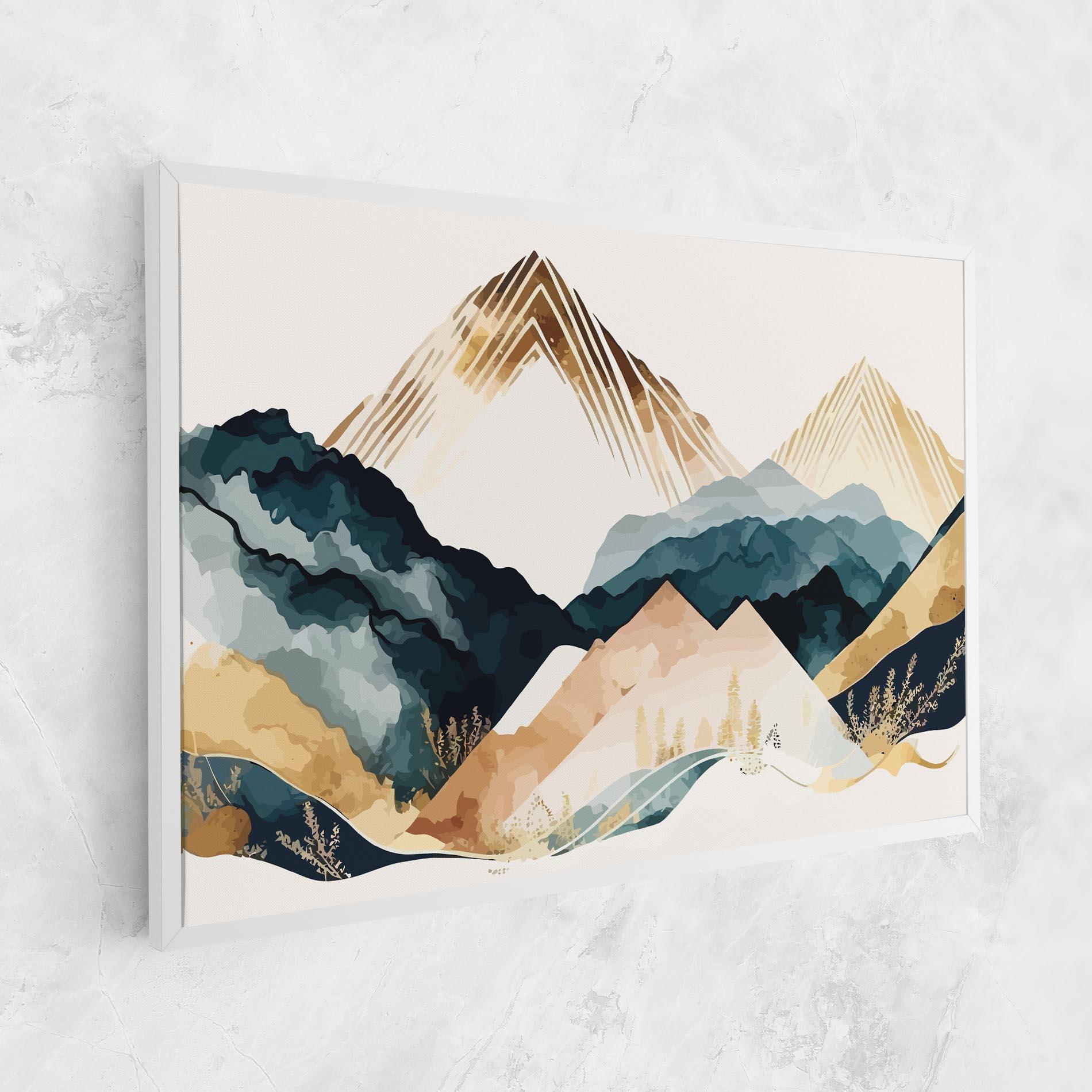 Tablou Canvas Gold Green Mountain mockup 1
