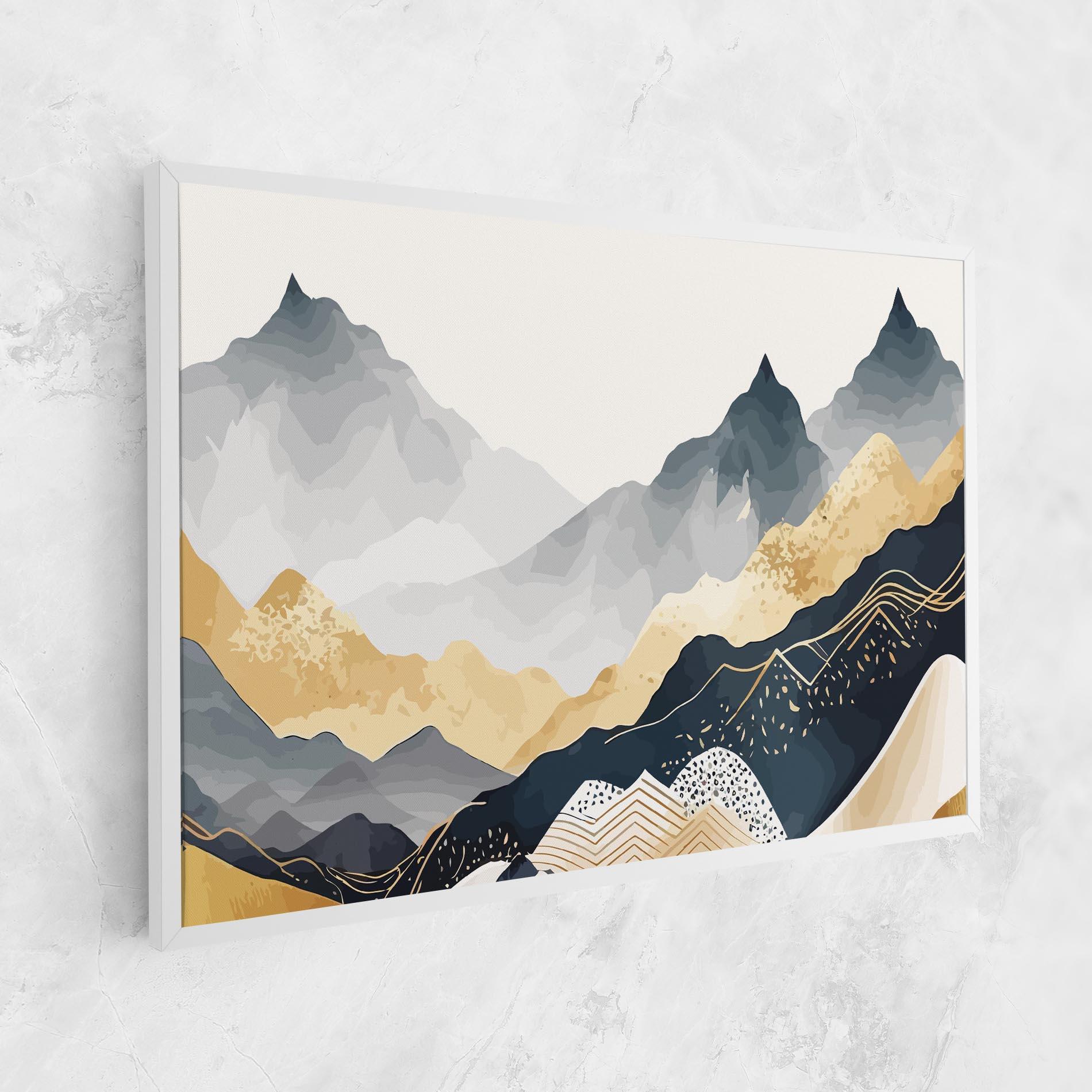 Tablou Canvas Gold Grey Mountain mockup 1
