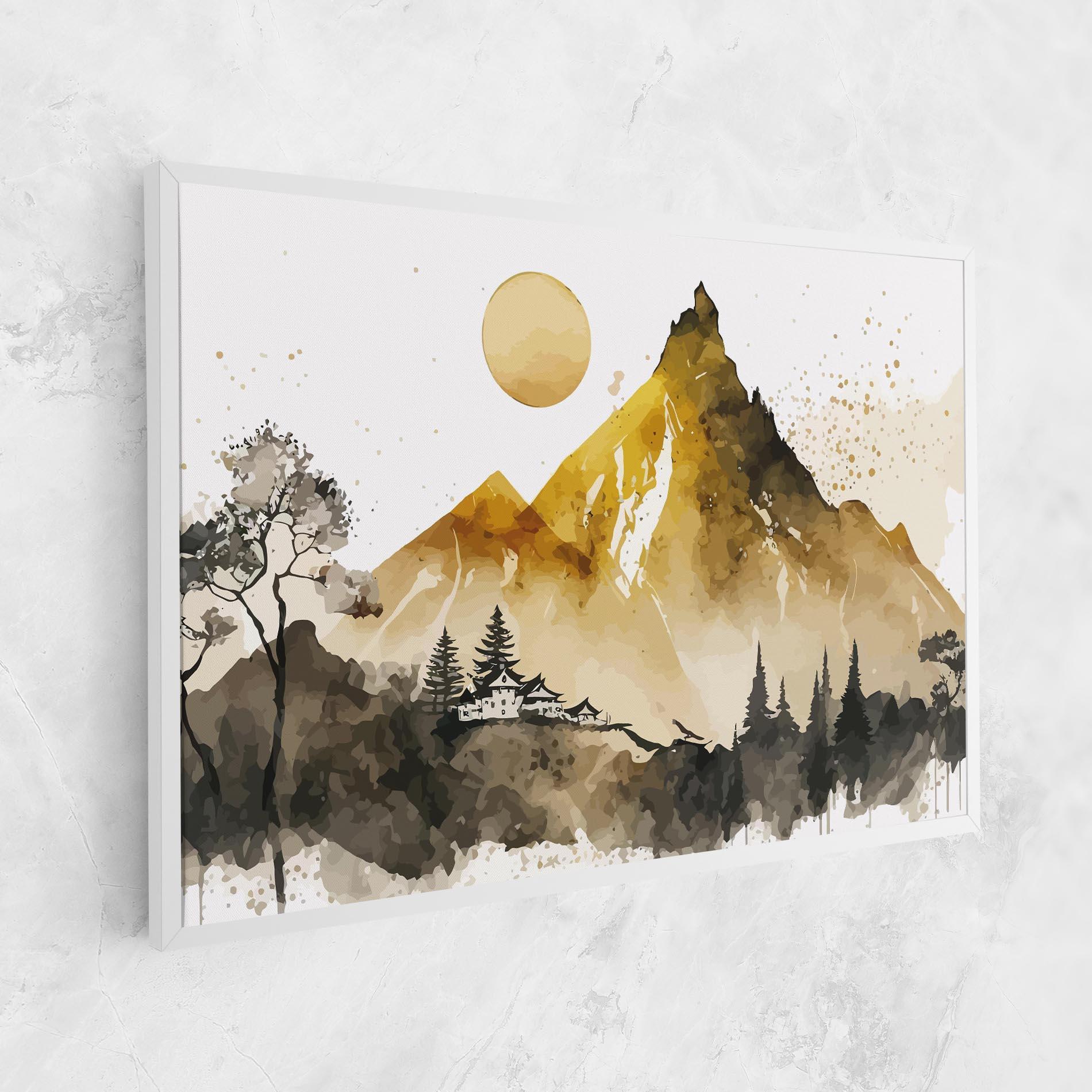 Tablou Canvas Gold Mountain Art mockup 1