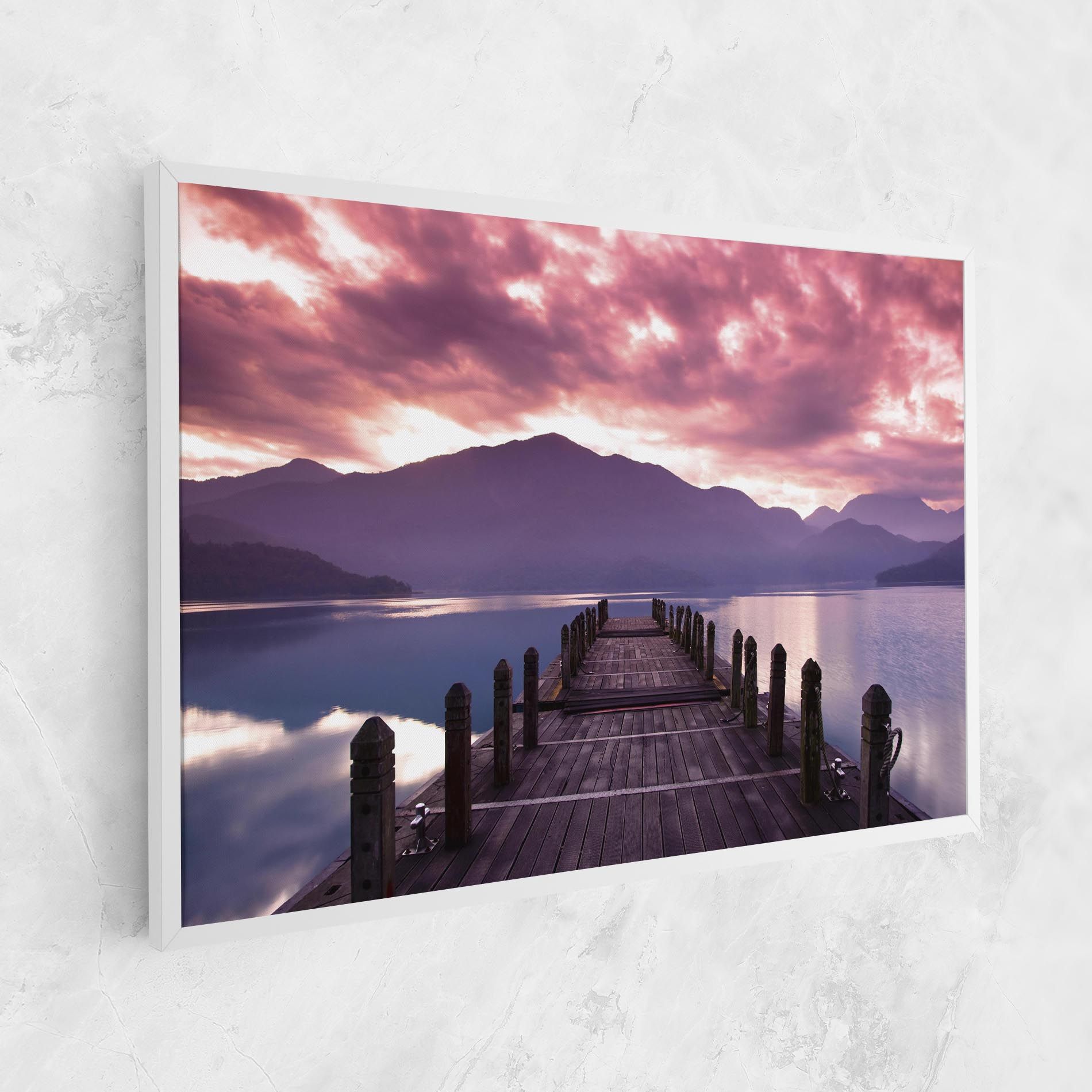 Pink Sky Over The Lake mockup 1