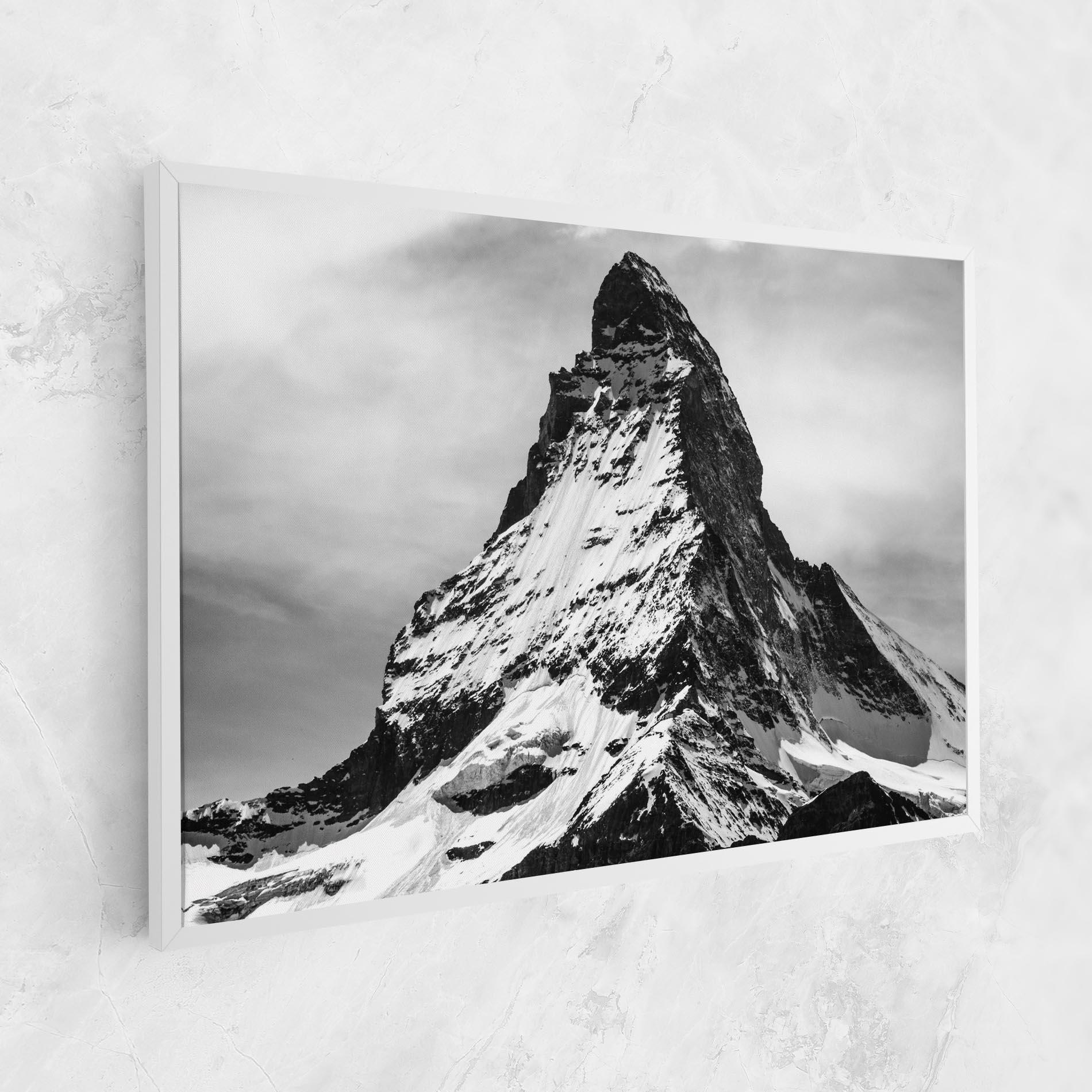 Tablou Canvas Snowy Black Mountain mockup 1
