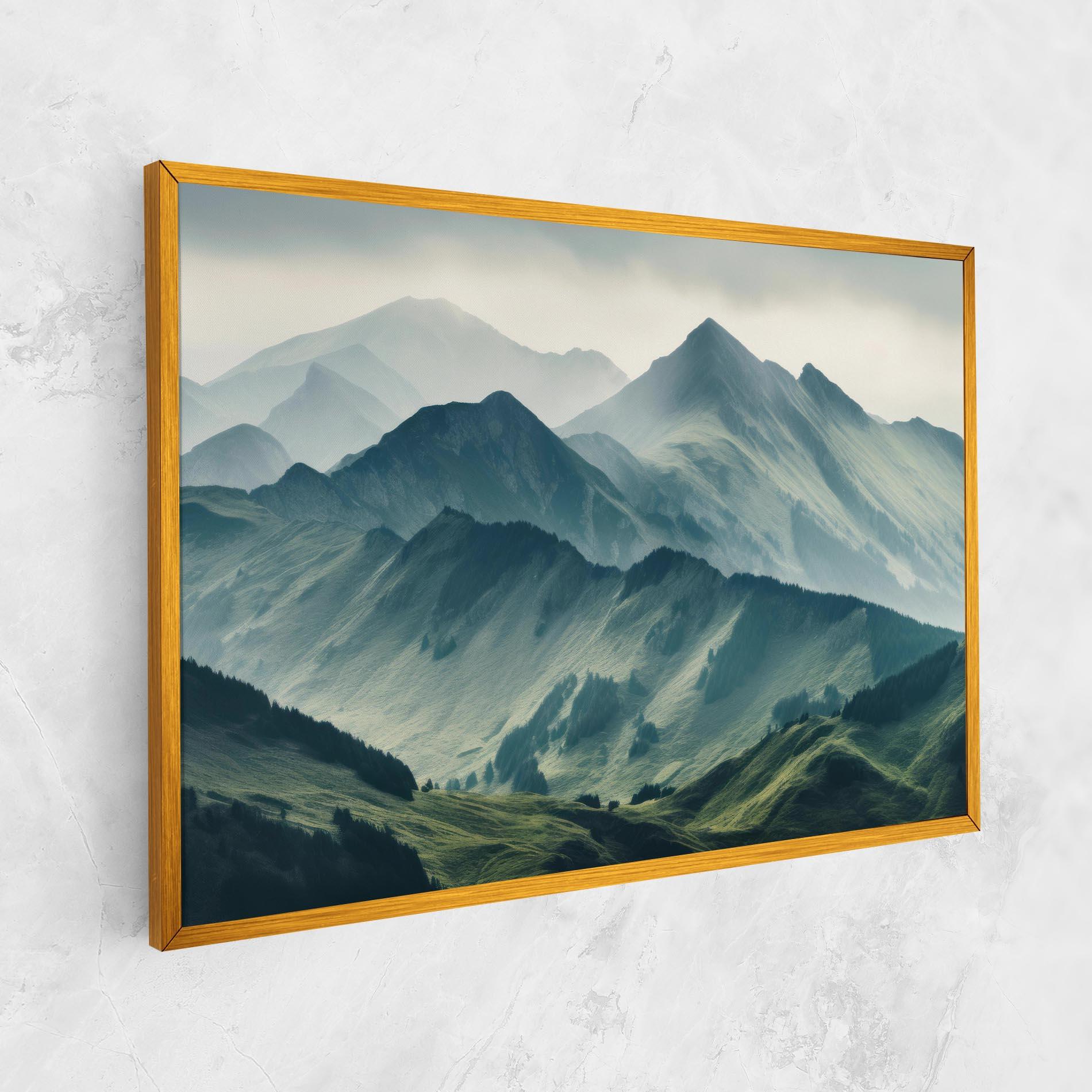 Tablou Canvas Amazing Foggy Mountain mockup 1