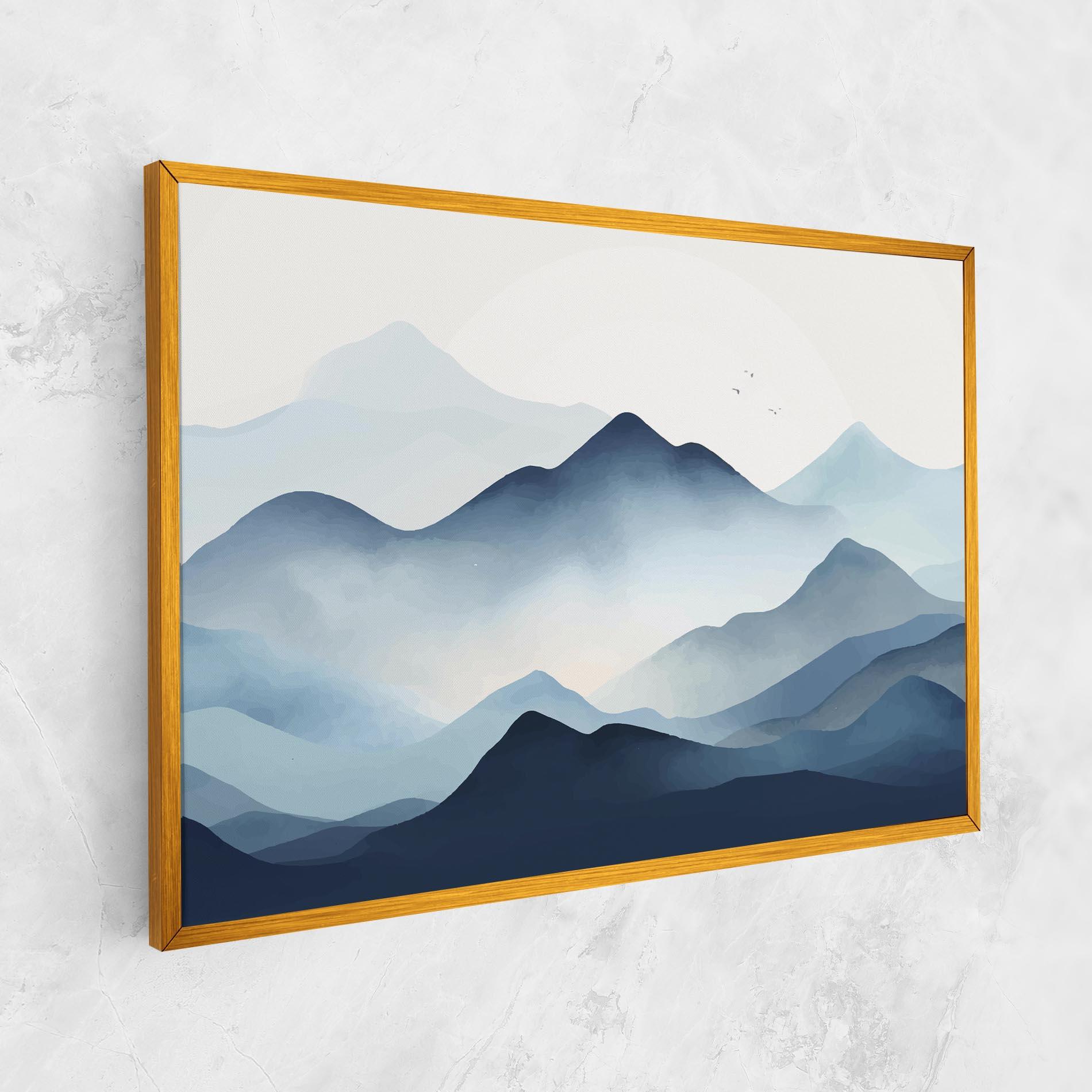 Tablou Canvas Blue Foggy Mountain mockup 1