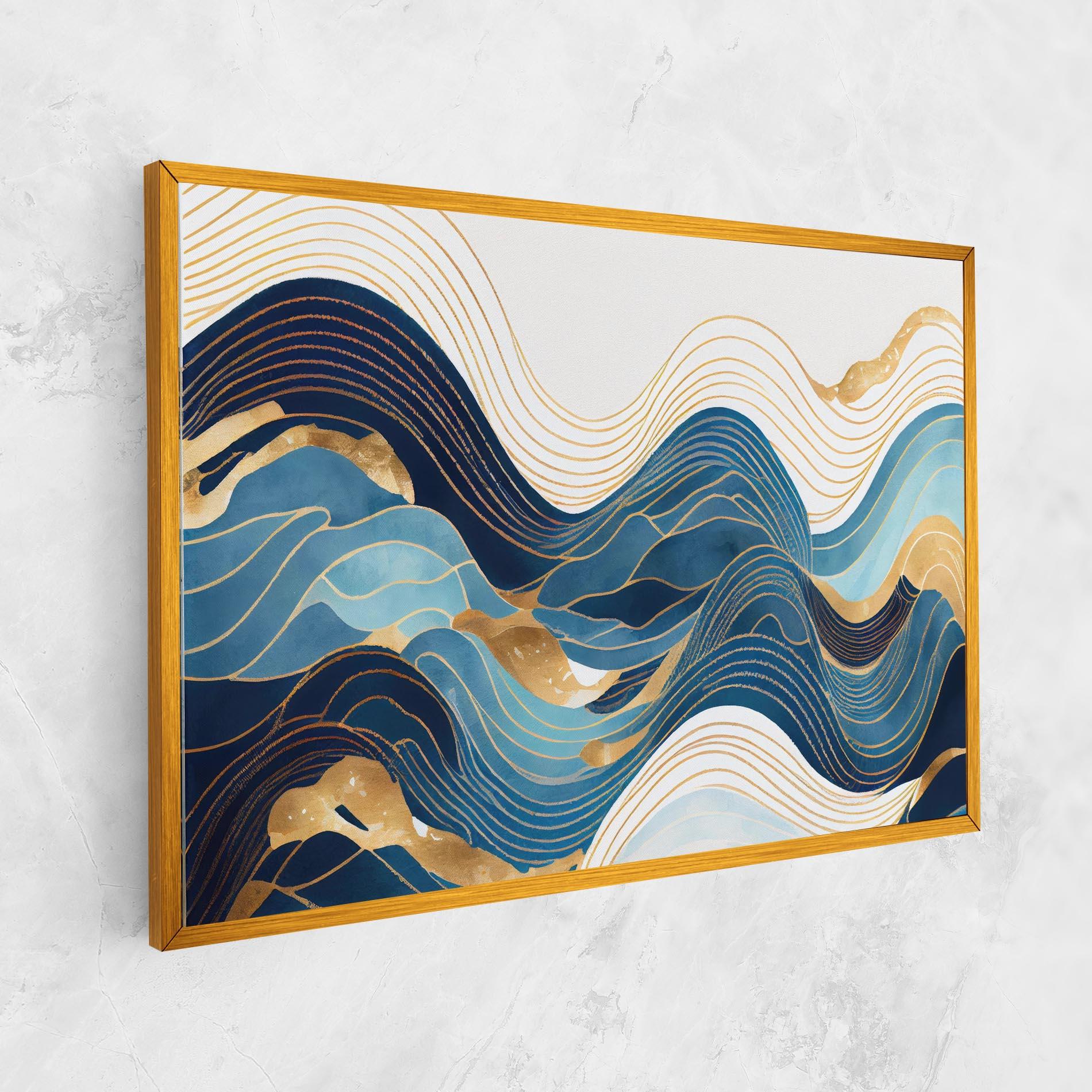 Tablou Canvas Blue Wave Mountain mockup 1