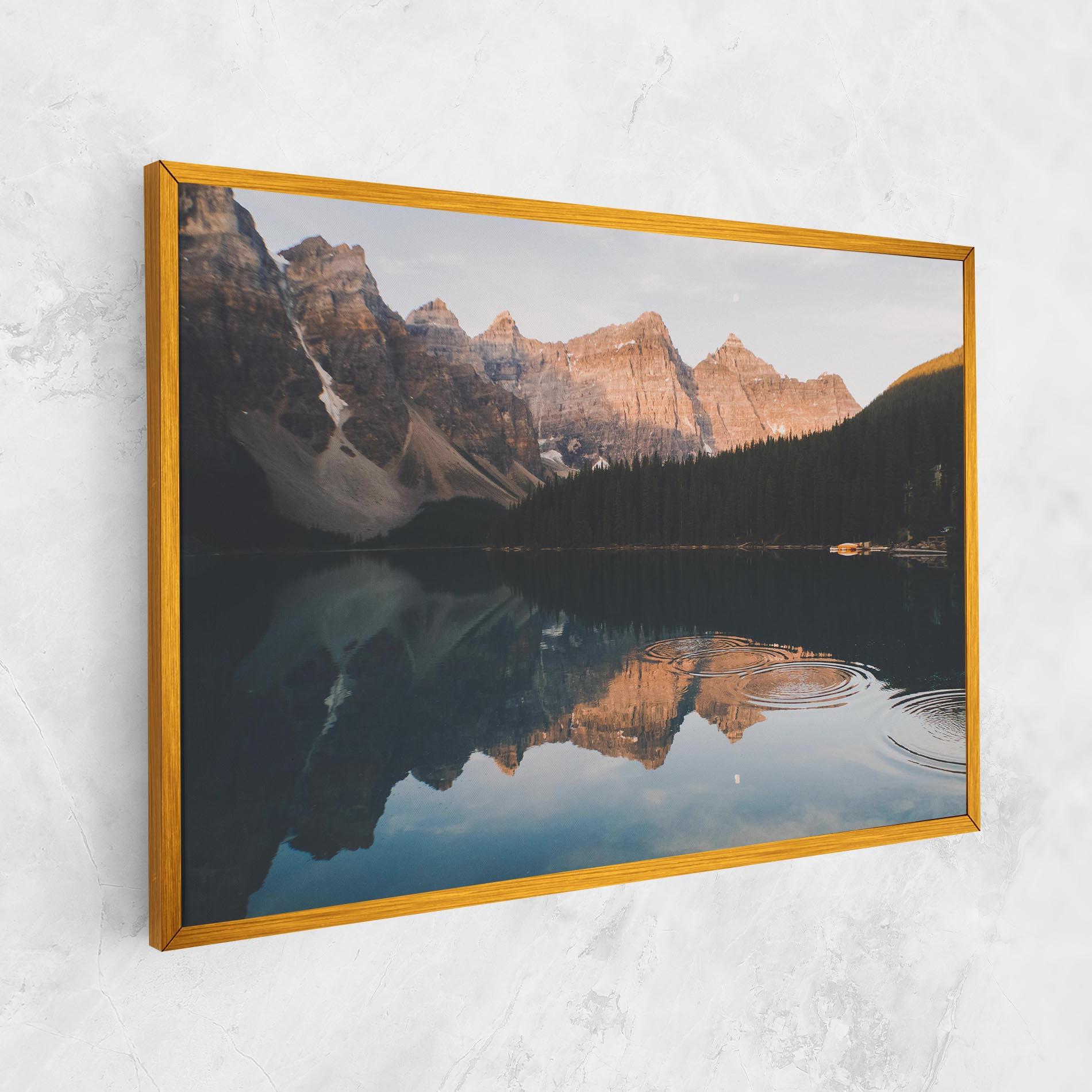 Tablou Canvas Brown Mountain Lake mockup 1