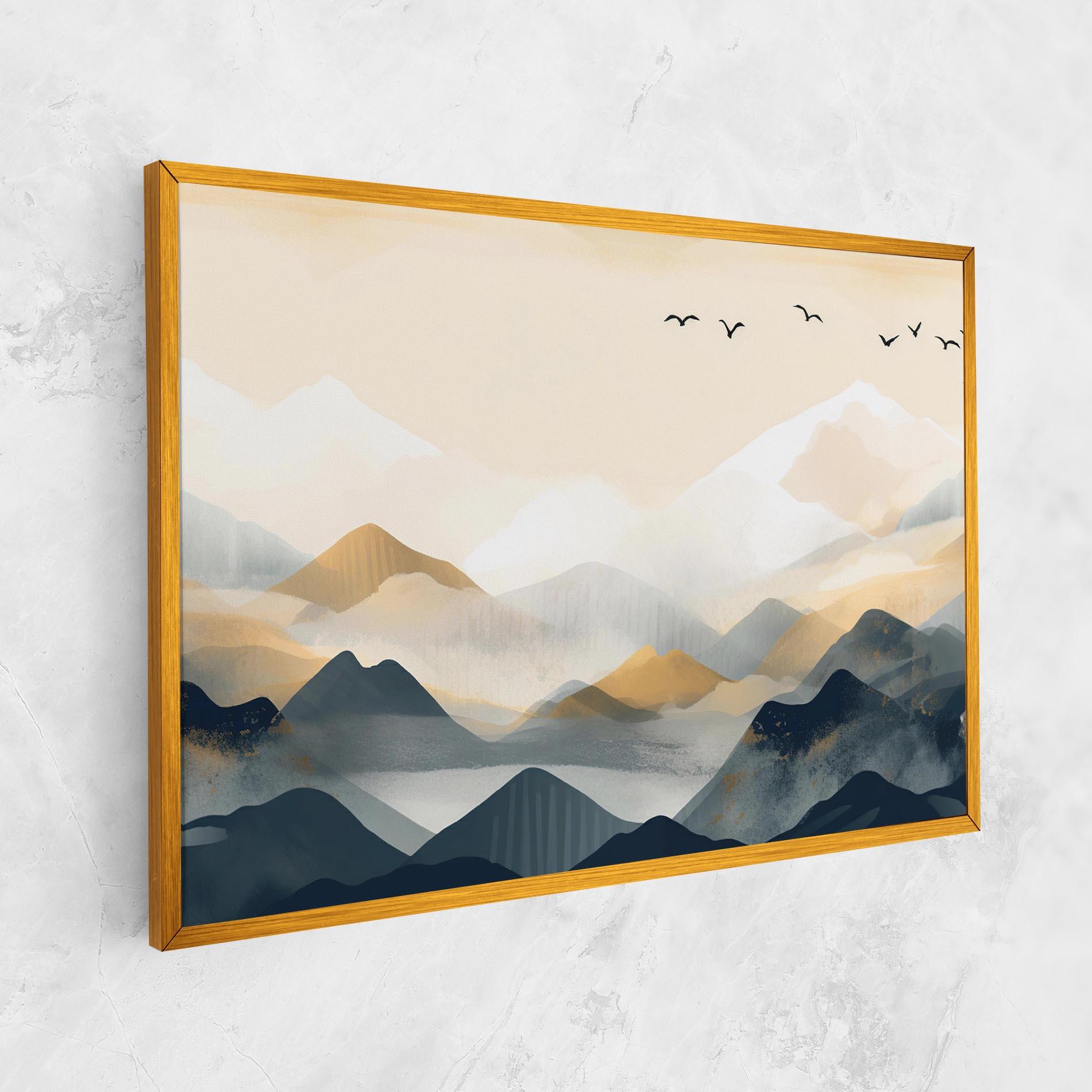 Tablou Canvas Gold Foggy Blue mockup 1
