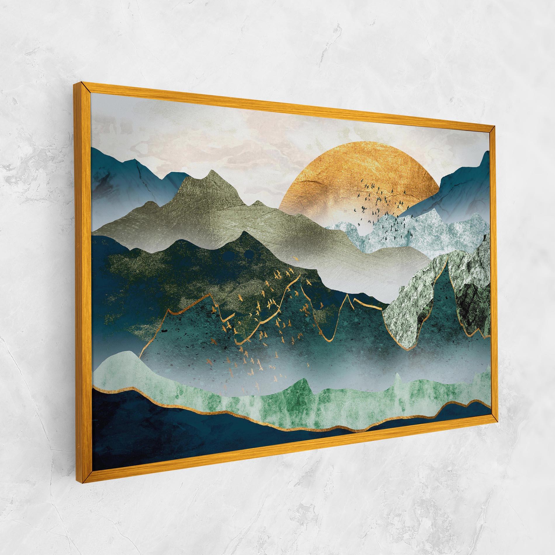 Tablou Canvas Golden Mountains mockup 1