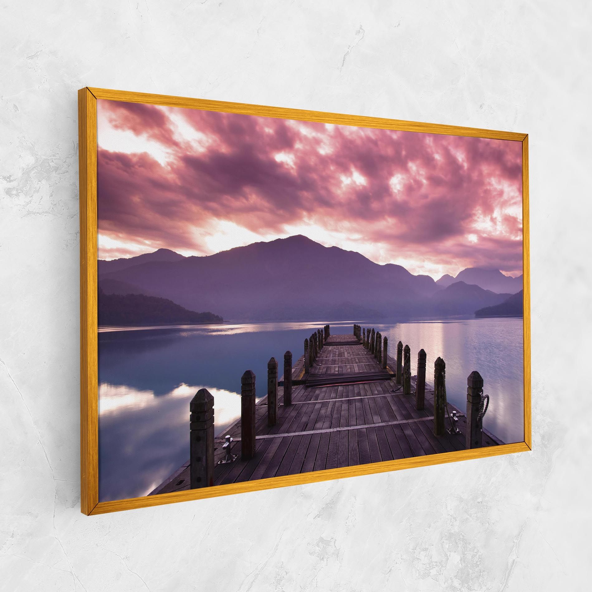 Pink Sky Over The Lake mockup 1