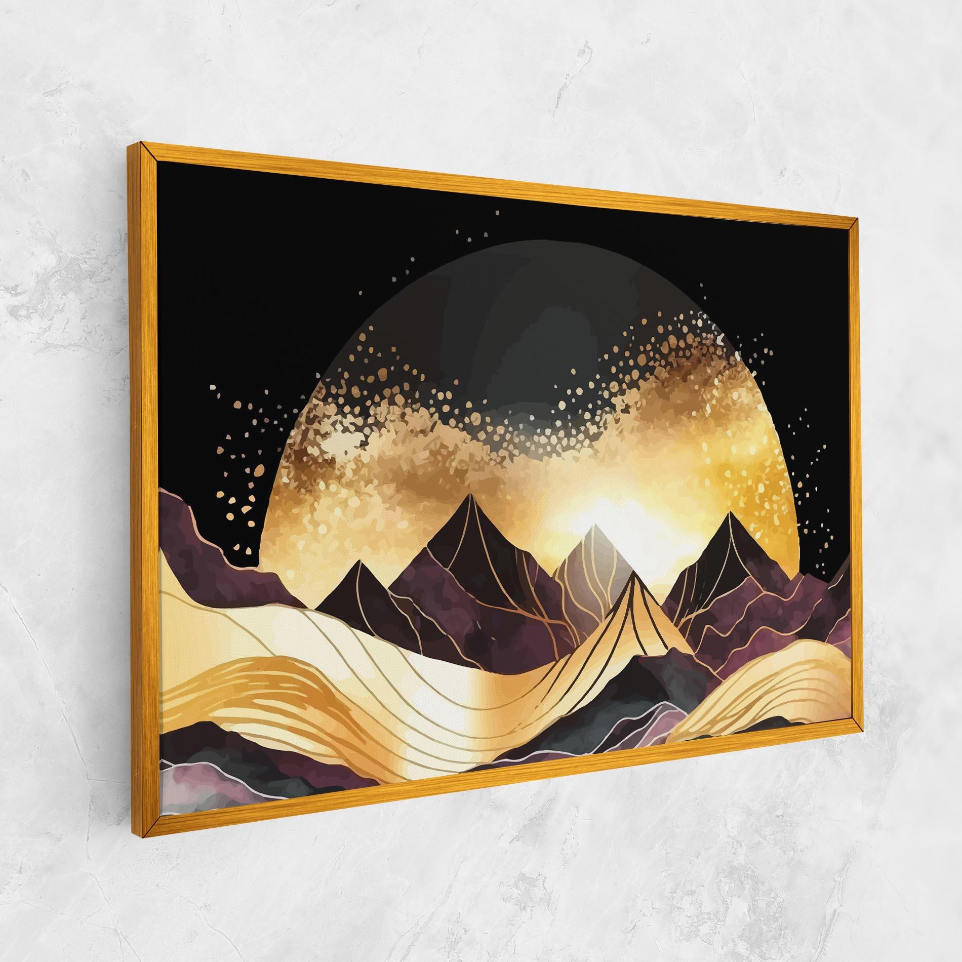 Tablou Canvas Purple Gold Mountain mockup 1
