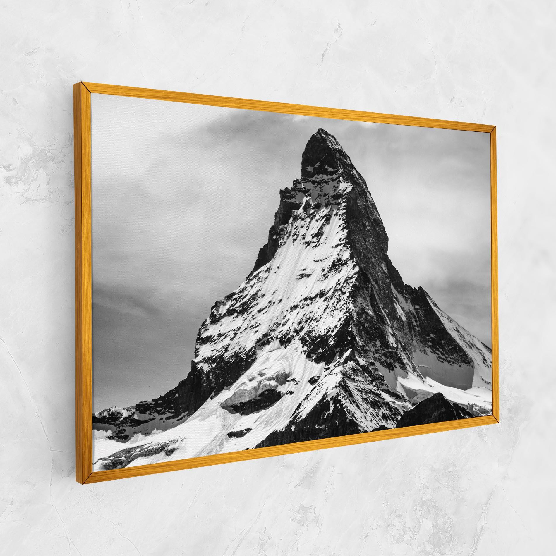 Tablou Canvas Snowy Black Mountain mockup 1