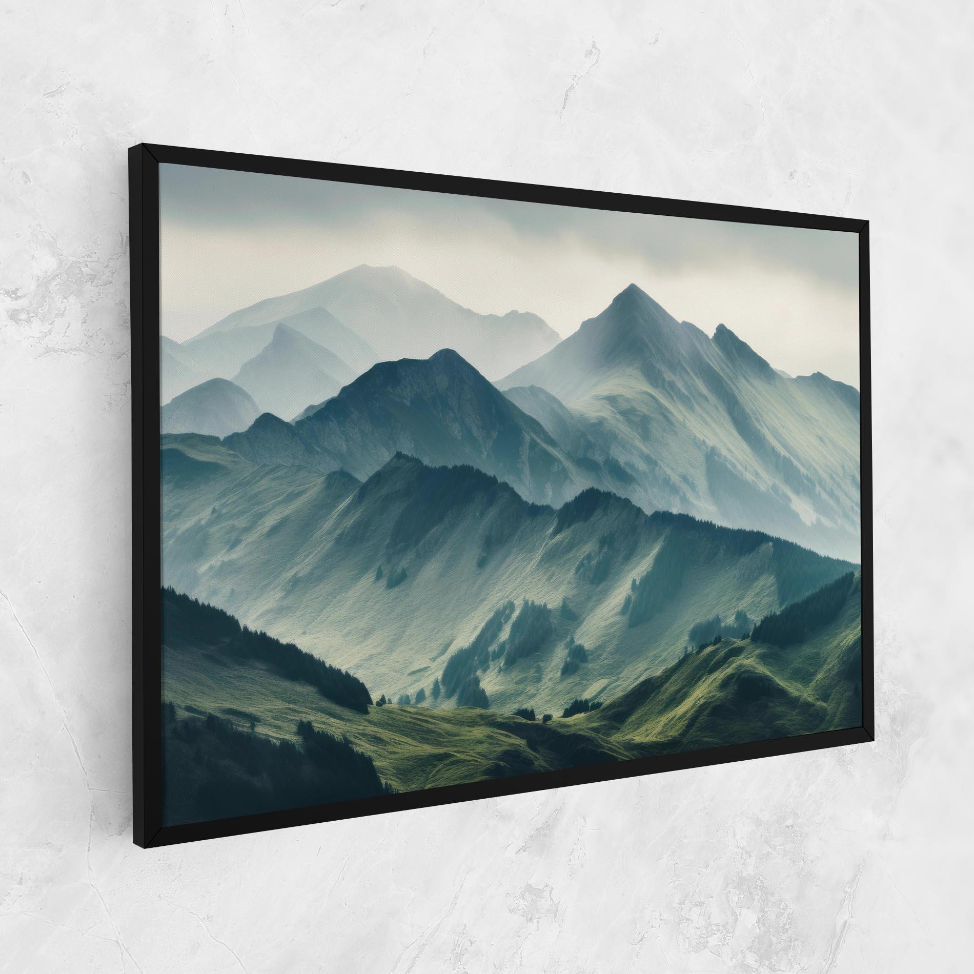 Tablou Canvas Amazing Foggy Mountain mockup 1