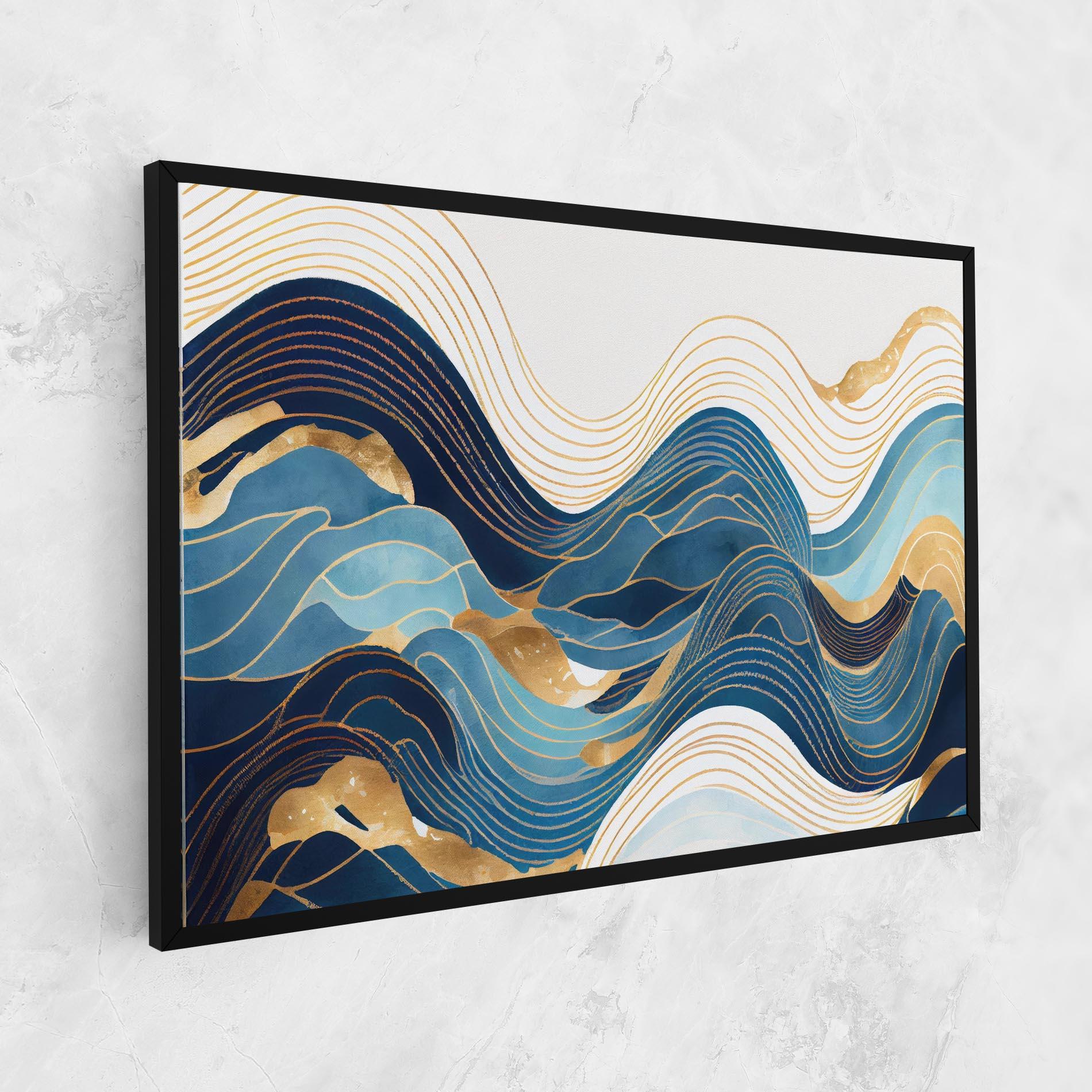 Tablou Canvas Blue Wave Mountain mockup 1