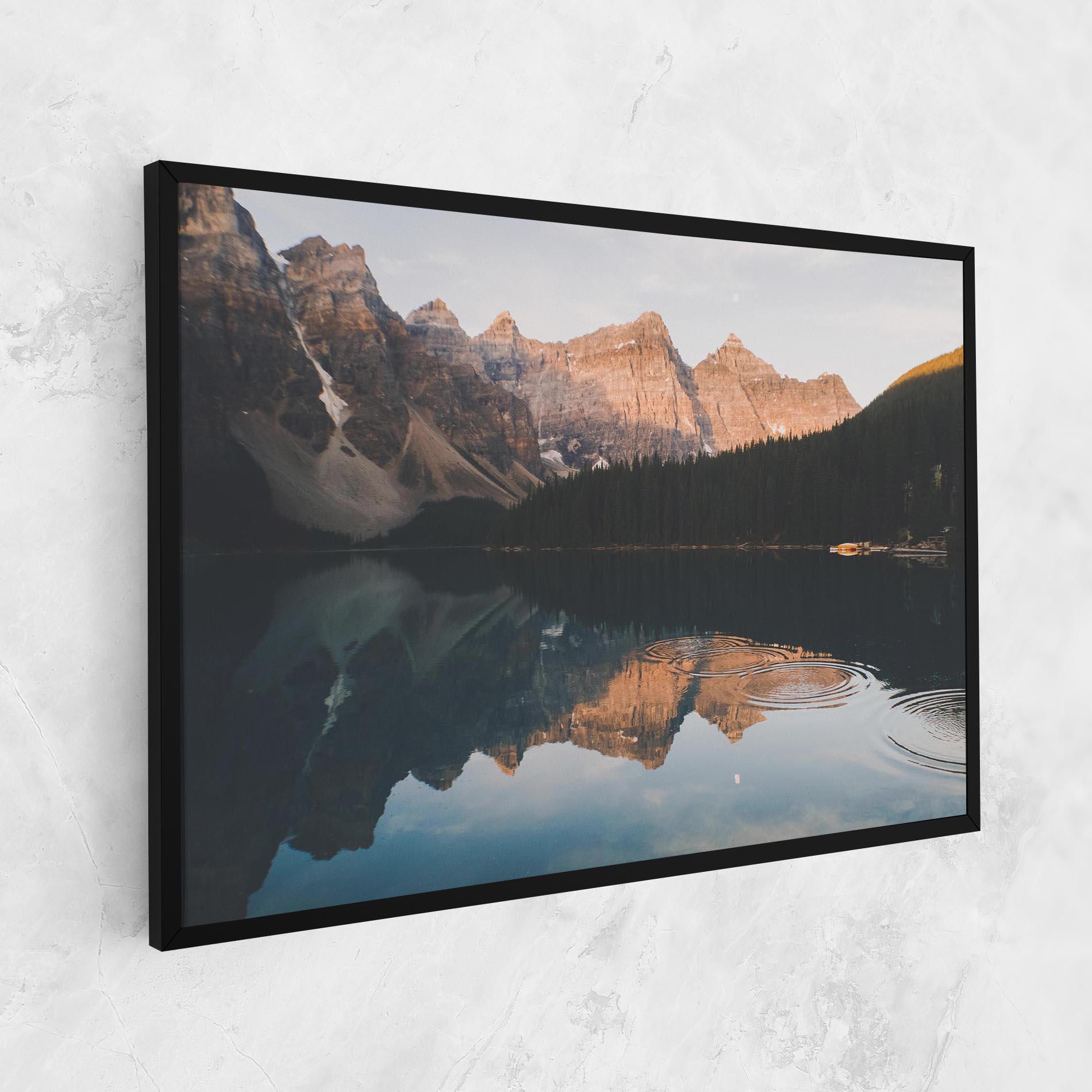 Tablou Canvas Brown Mountain Lake mockup 1