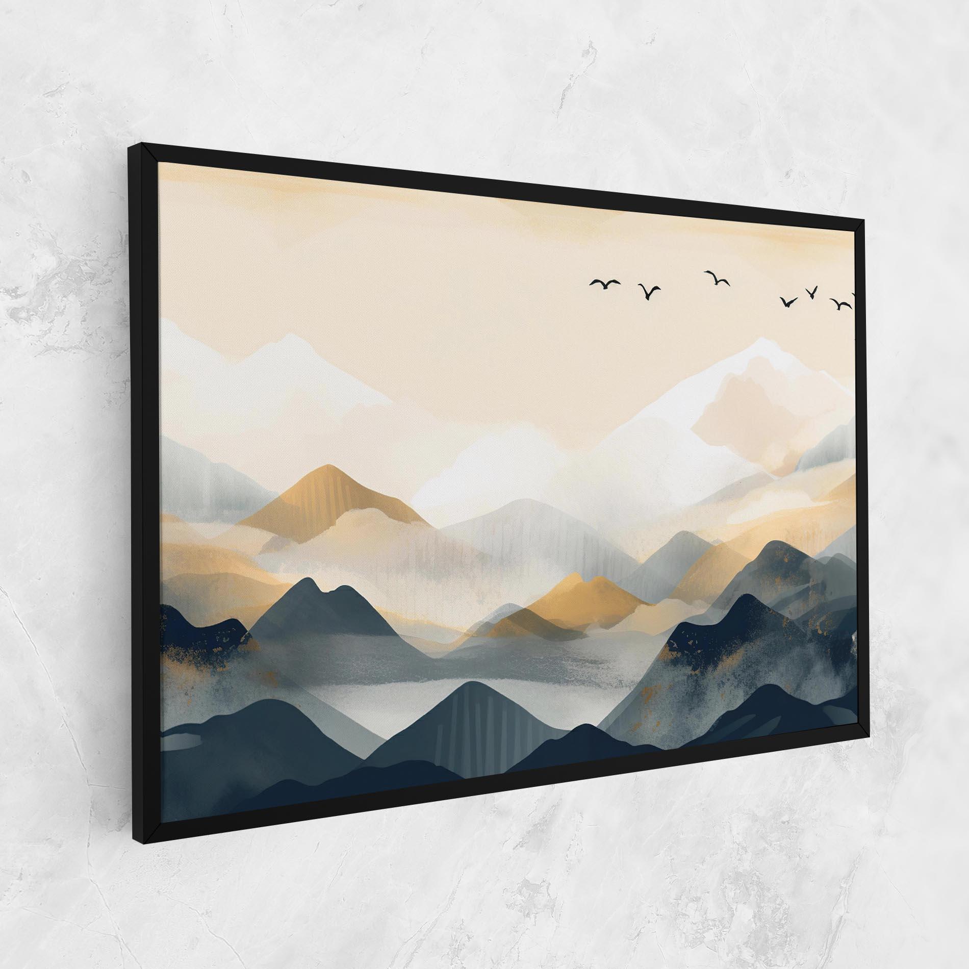 Tablou Canvas Gold Foggy Blue mockup 1