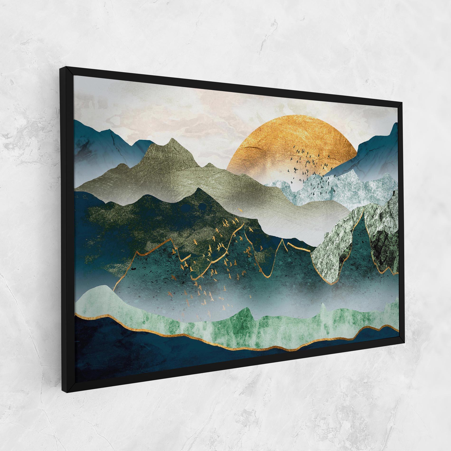 Tablou Canvas Golden Mountains mockup 1