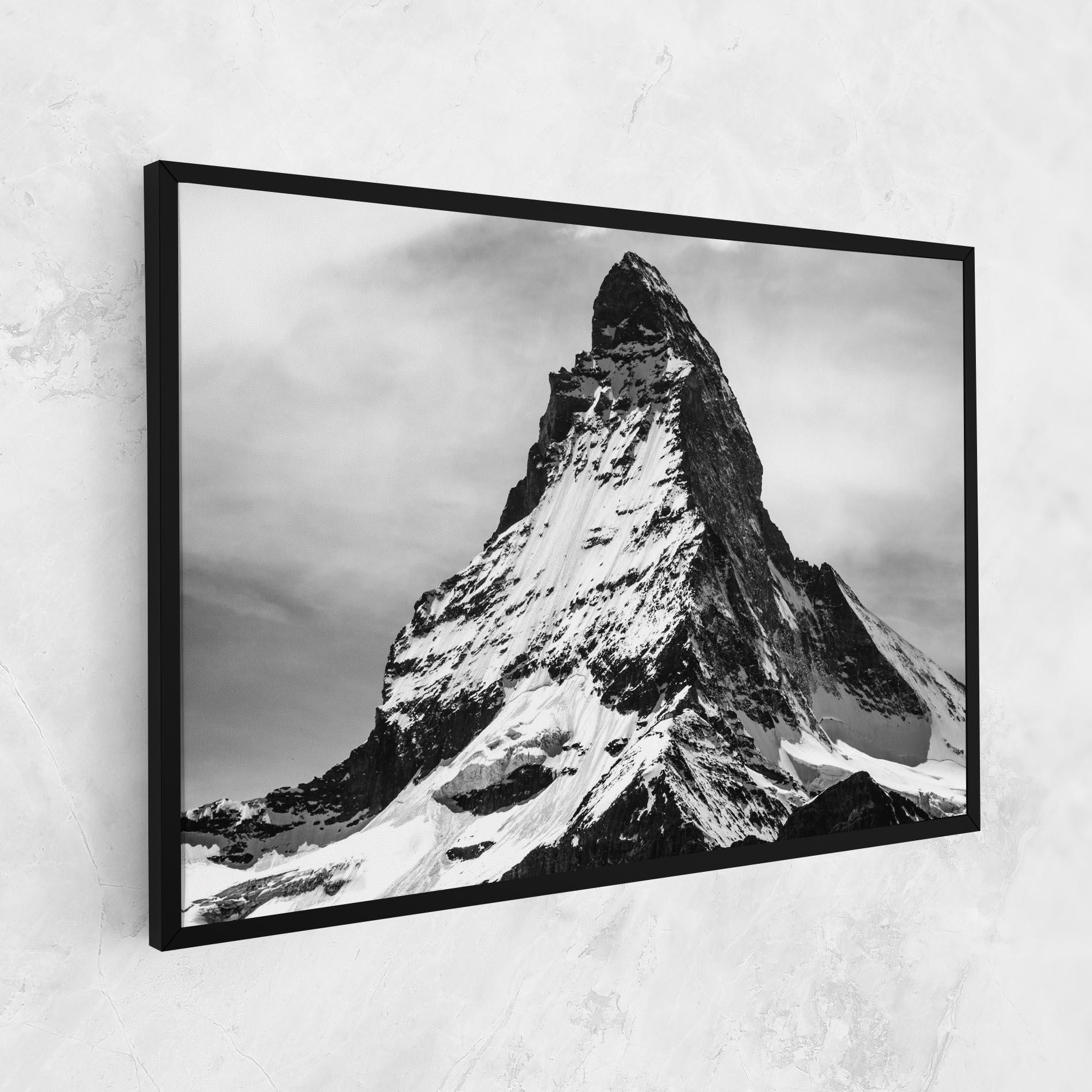 Tablou Canvas Snowy Black Mountain mockup 1