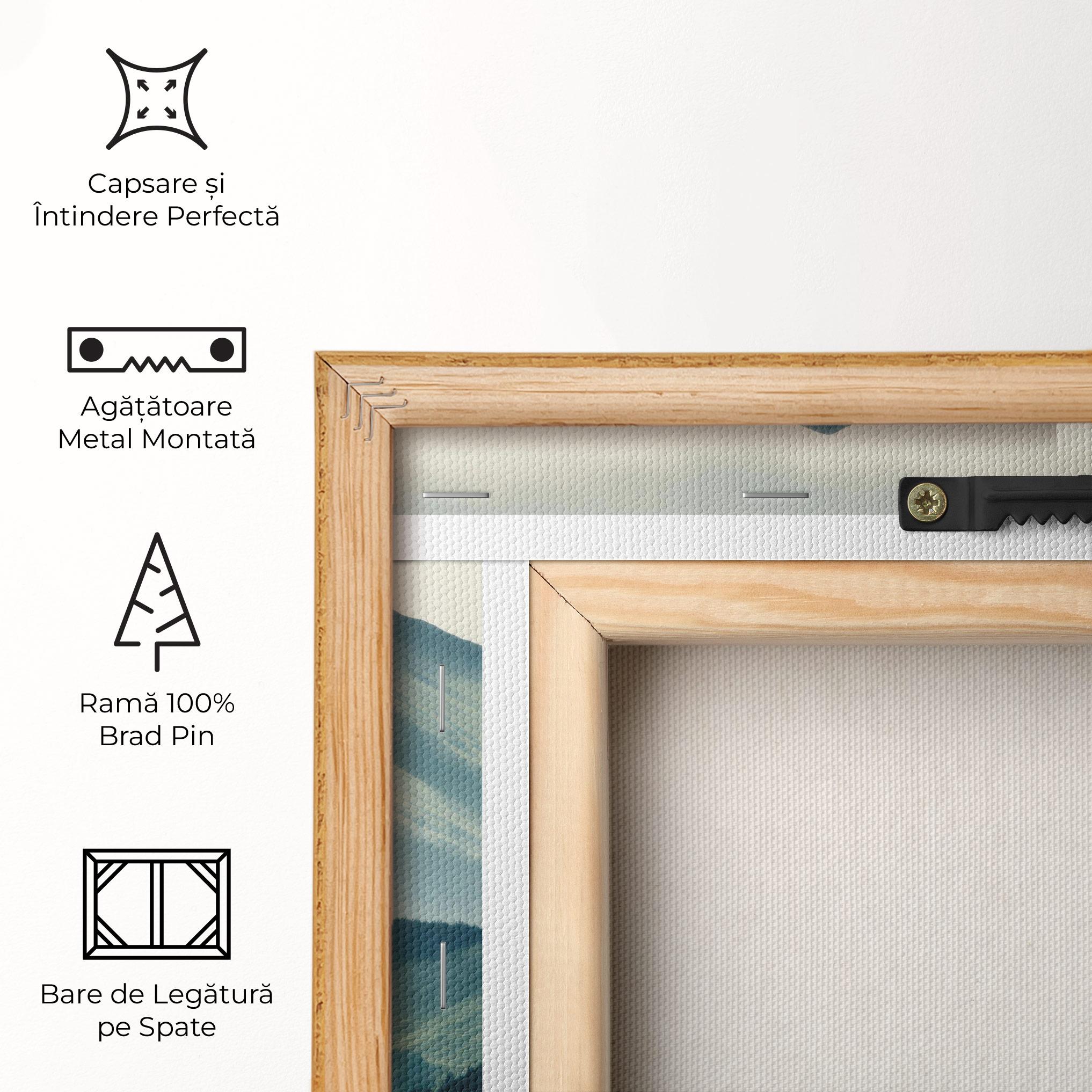 Tablou Canvas Amazing Foggy Mountain mockup 5