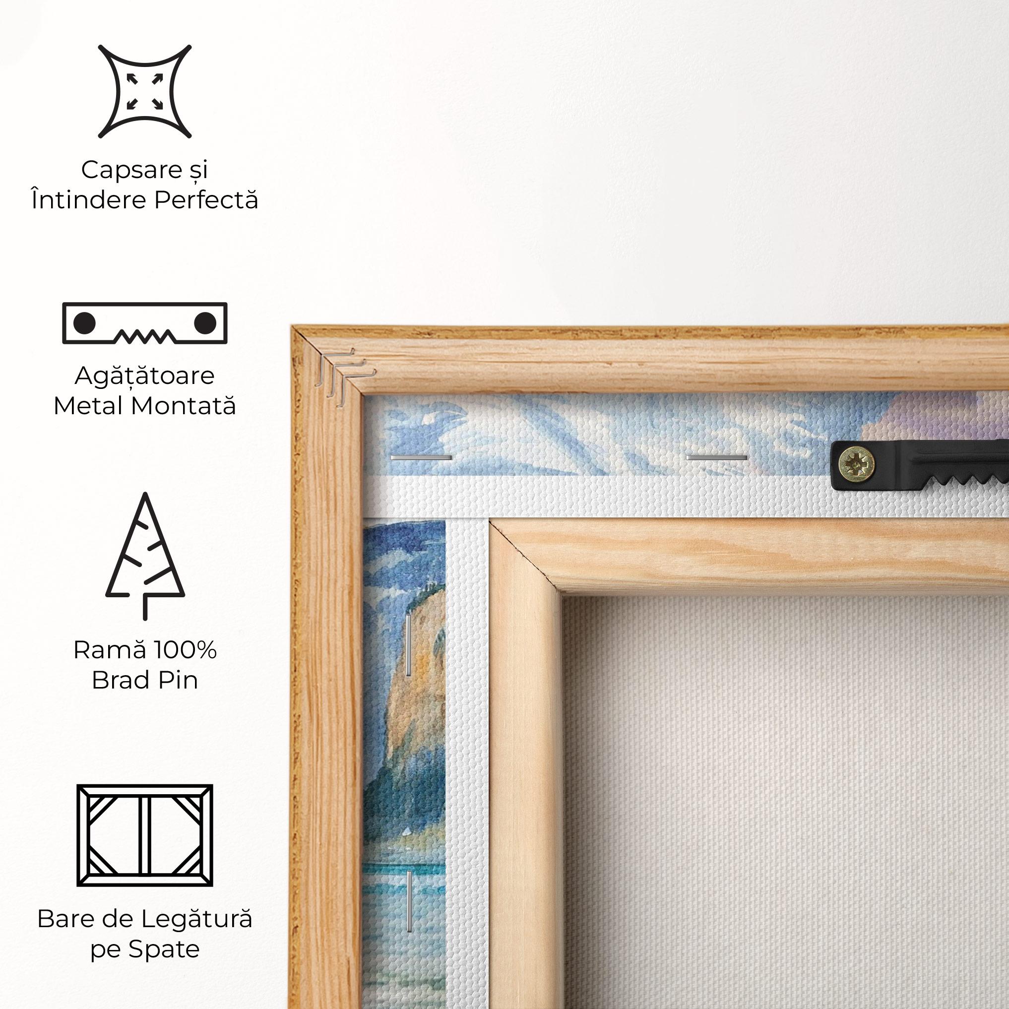 Tablou Canvas Boat Mountain View mockup 5