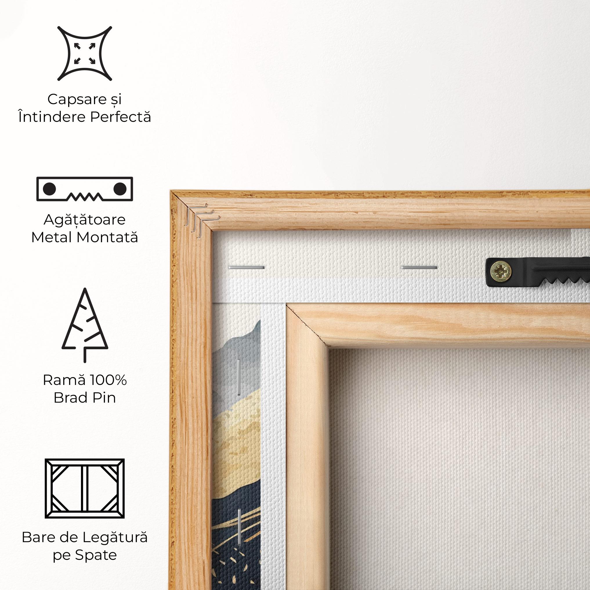 Tablou Canvas Gold Grey Mountain mockup 5