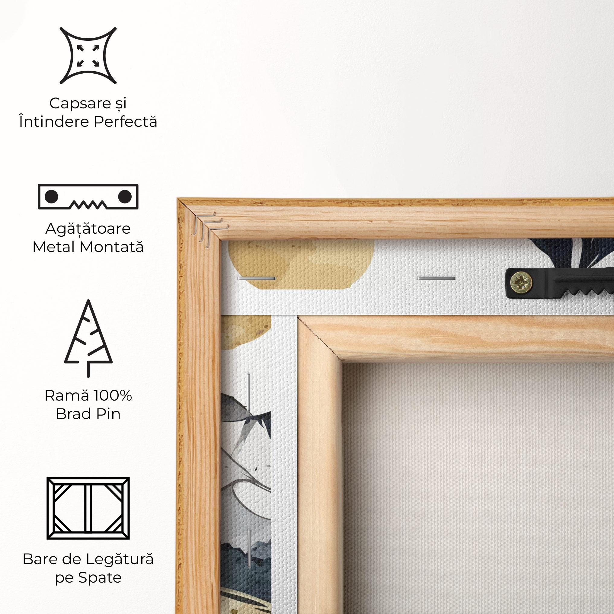 Tablou Canvas Grey Gold Mountain mockup 5