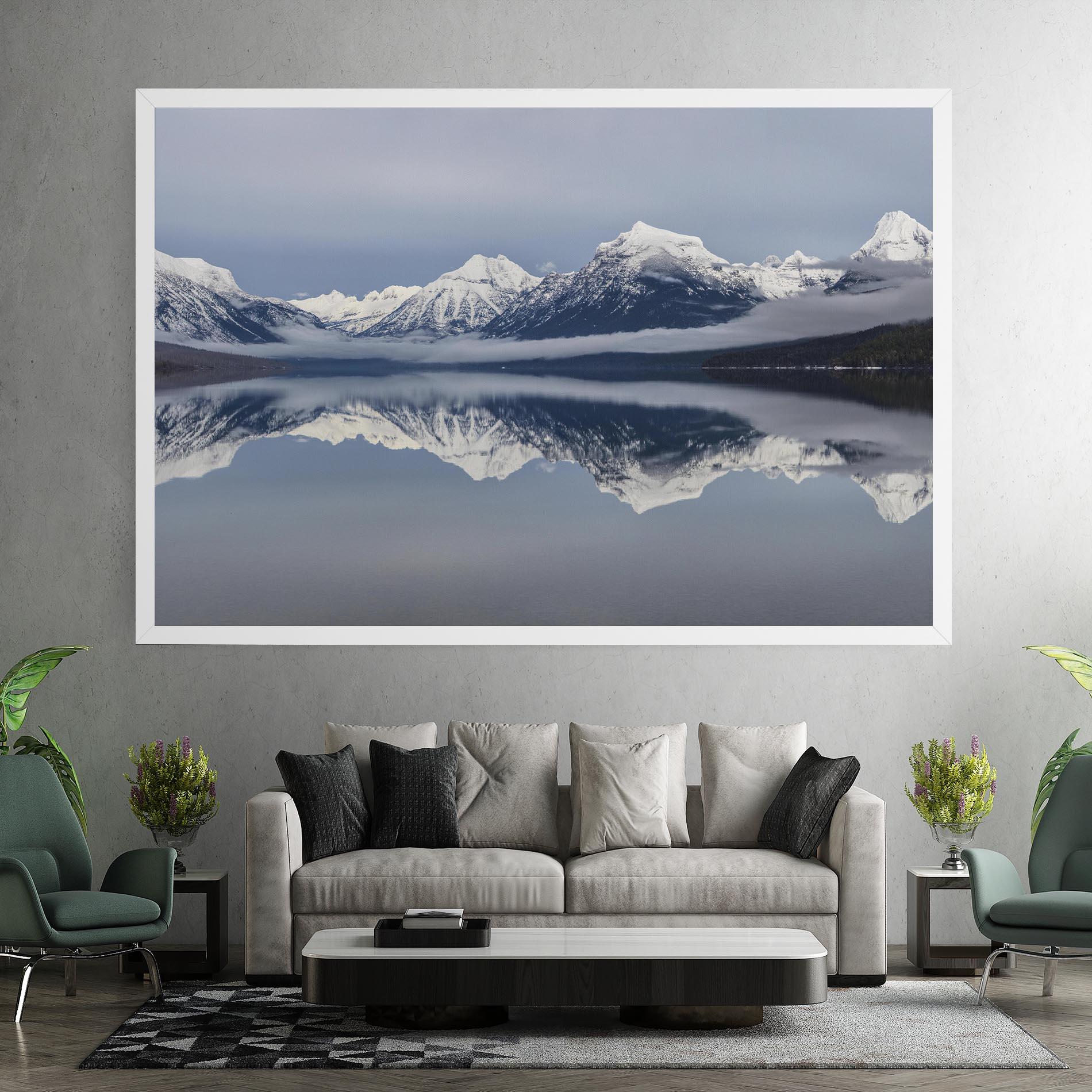 Tablou Canvas Beautiful Snowy Mountain mockup 7