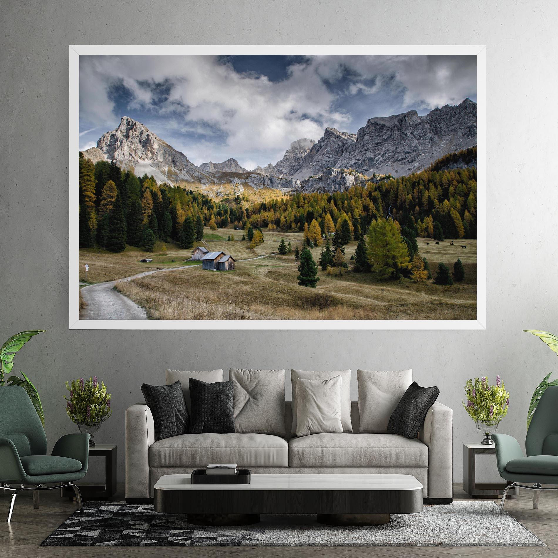 Tablou Canvas Cloudy Mountains View mockup 7