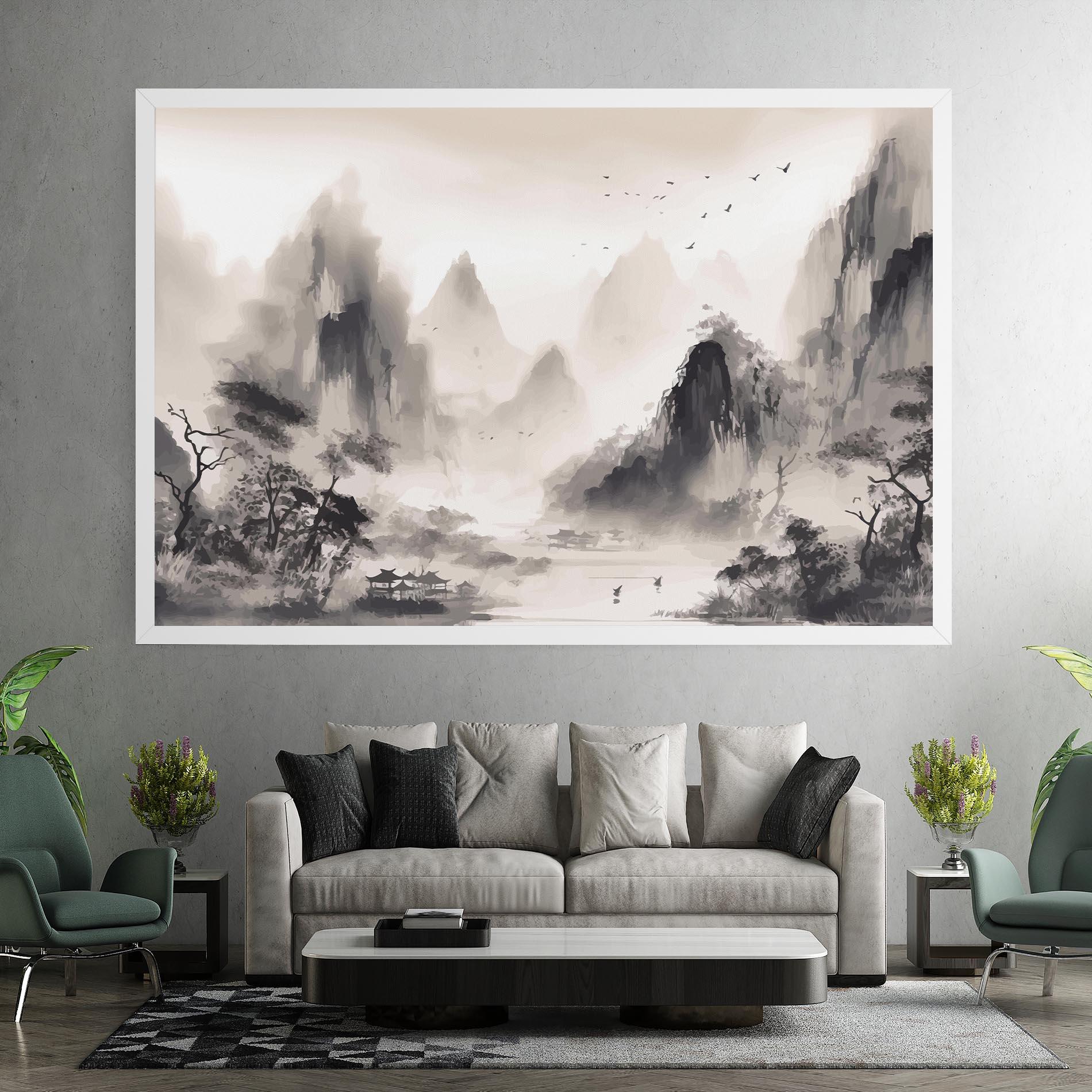 Tablou Canvas Far Away Mountain mockup 7