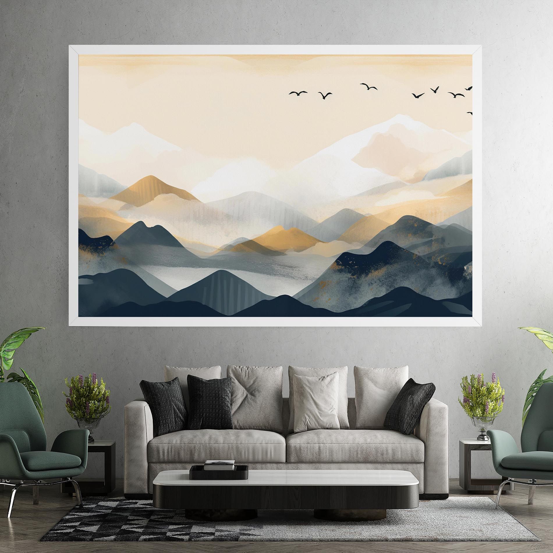 Gold Foggy Blue mockup 7