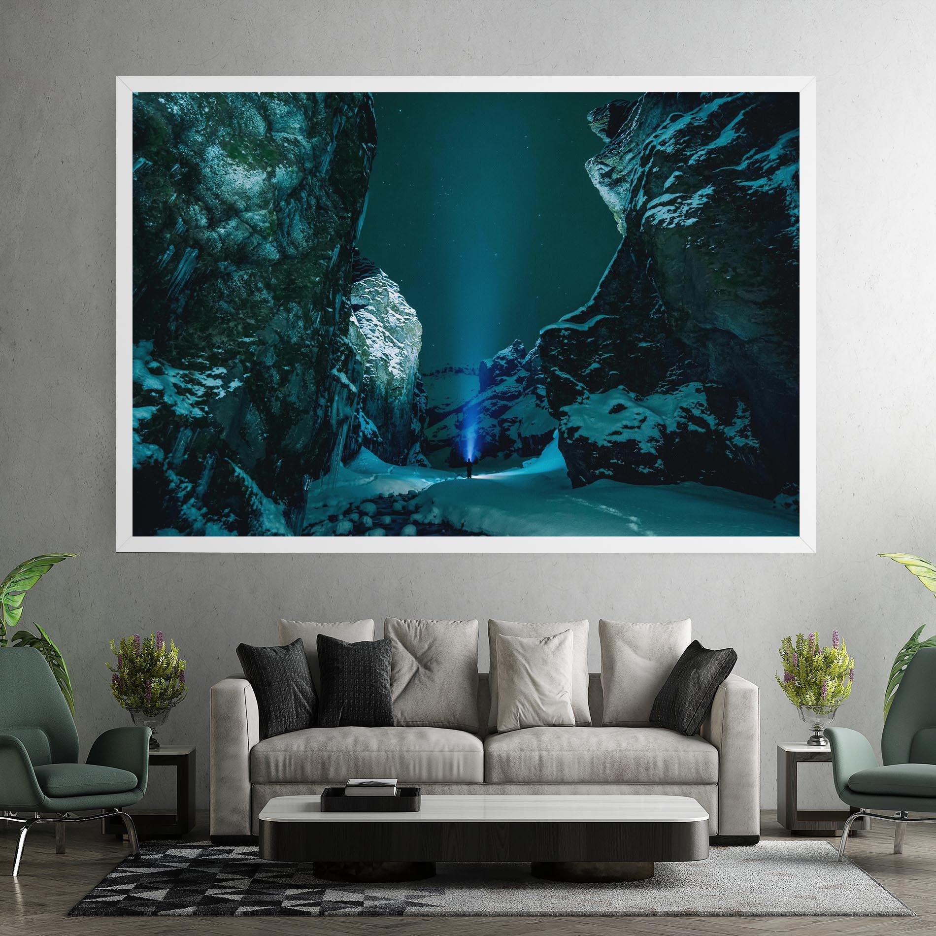 Tablou Canvas Green Light Mountain mockup 7