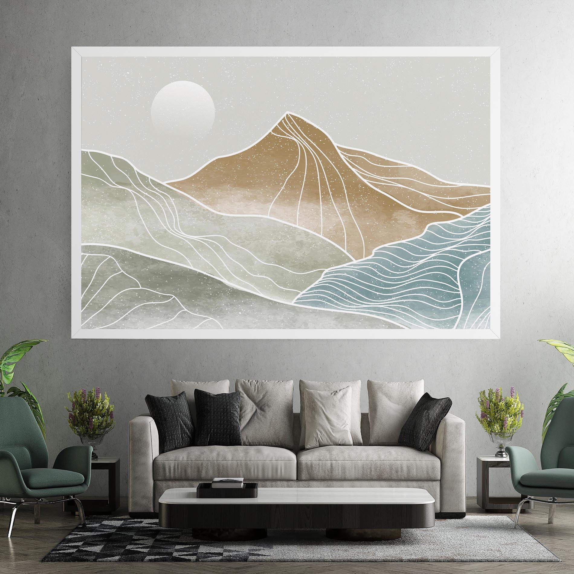 Tablou Canvas Minimal Mountain mockup 7