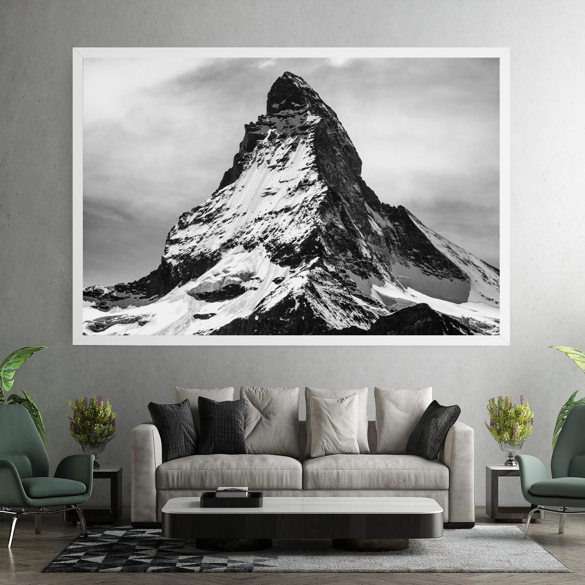 Tablou Canvas Snowy Black Mountain mockup 7
