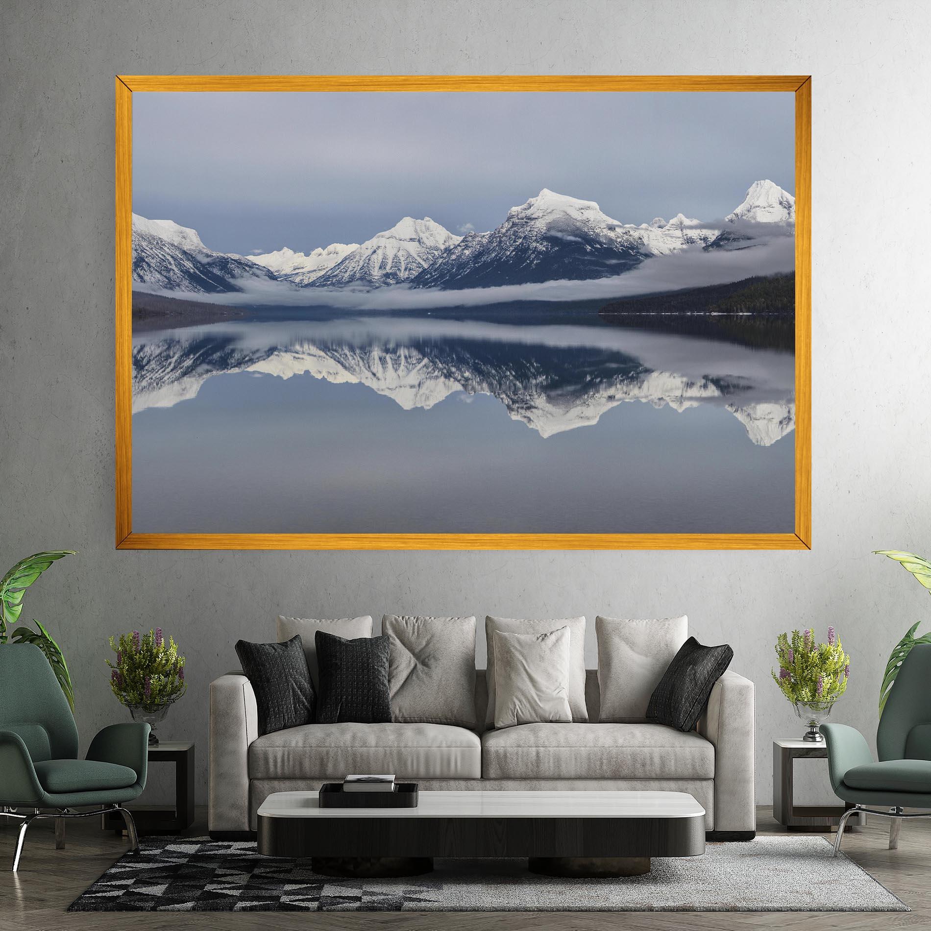 Tablou Canvas Beautiful Snowy Mountain mockup 7