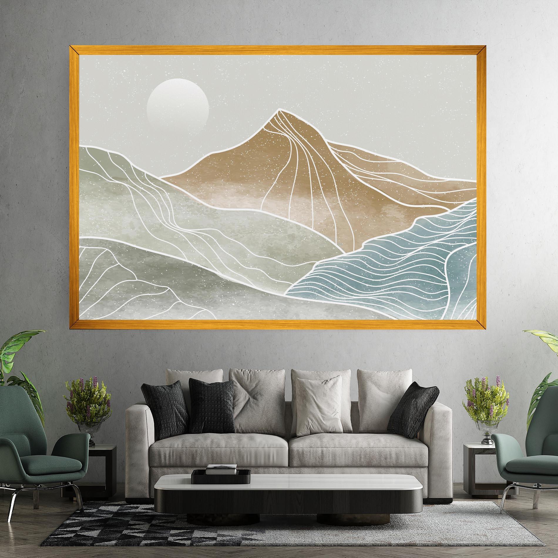 Tablou Canvas Minimal Mountain mockup 7