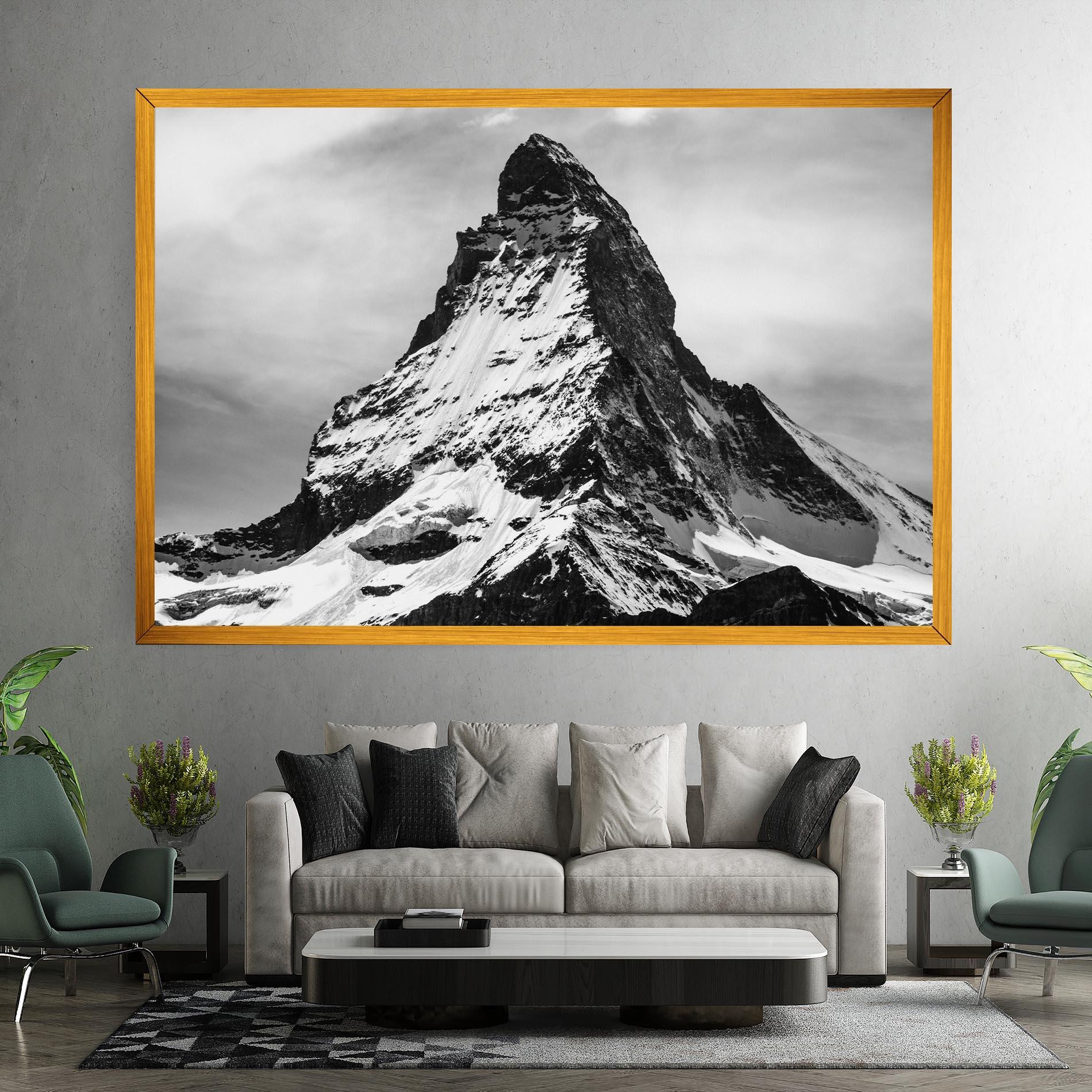 Tablou Canvas Snowy Black Mountain mockup 7