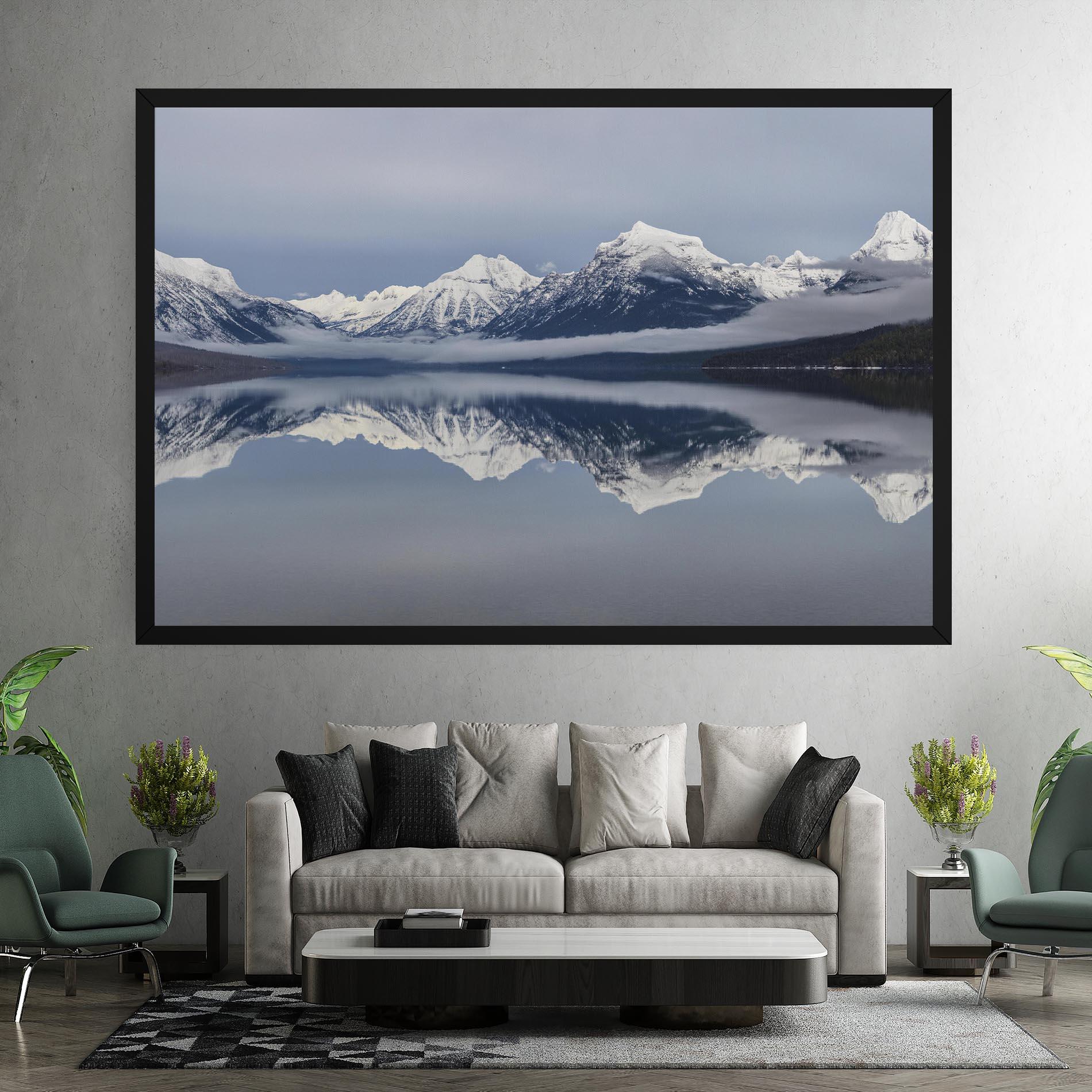 Tablou Canvas Beautiful Snowy Mountain mockup 7